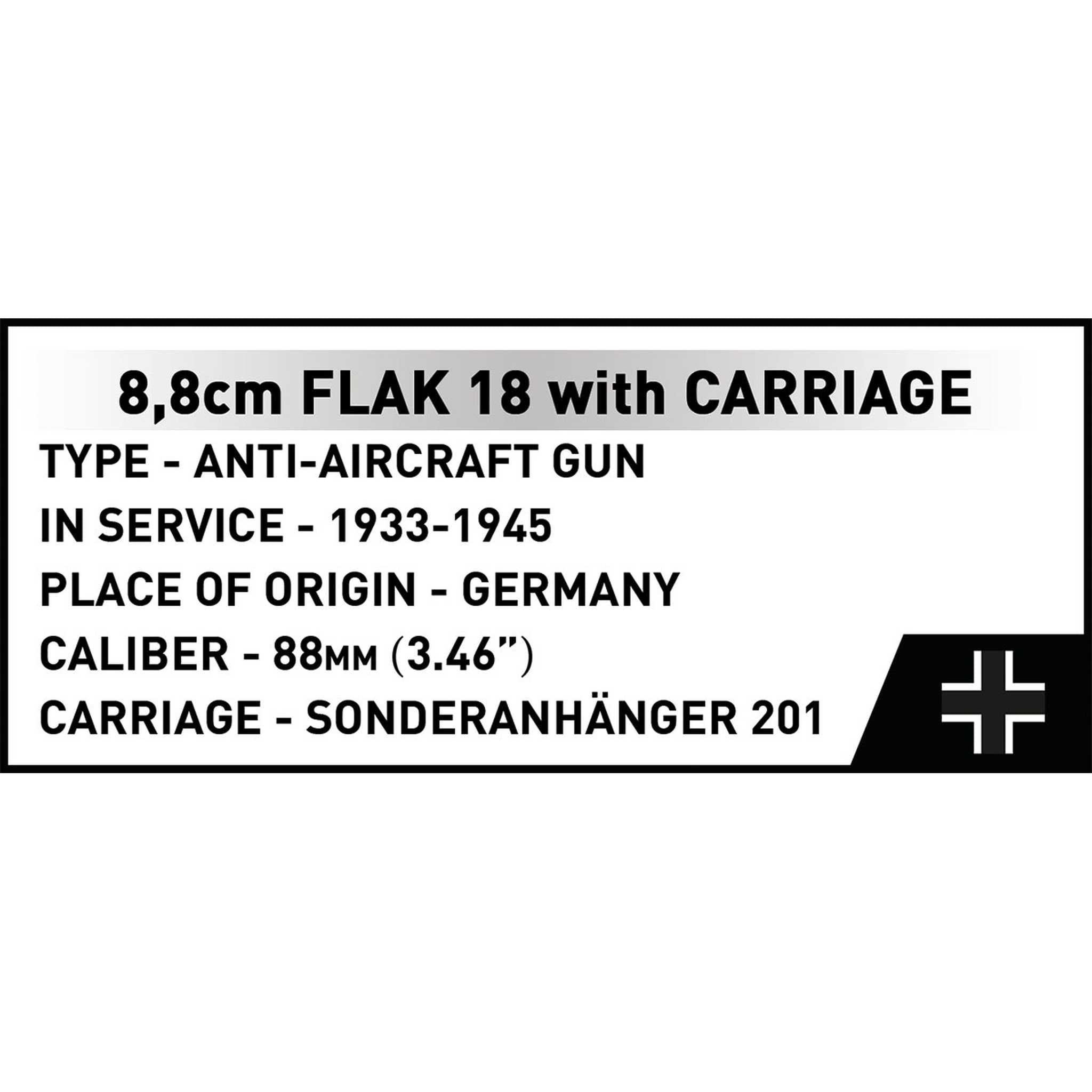 CB-3140 - 8.8cm FLAK mit Hänger (Cobi)