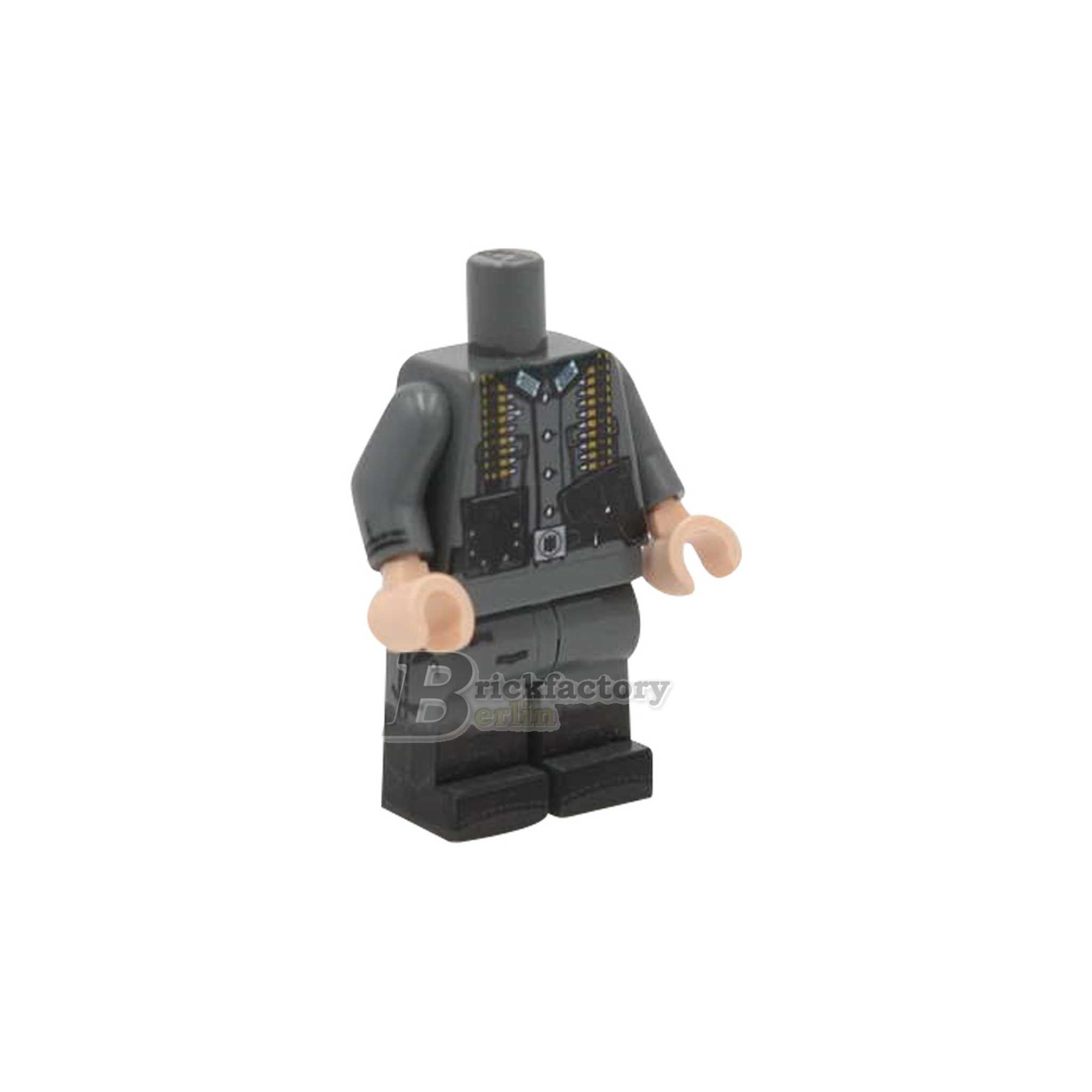 BF-0407F - WWII Deutscher MG Schütze 1 (bedruckte LEGO®-Teile) Farbe:Dunkelgrau