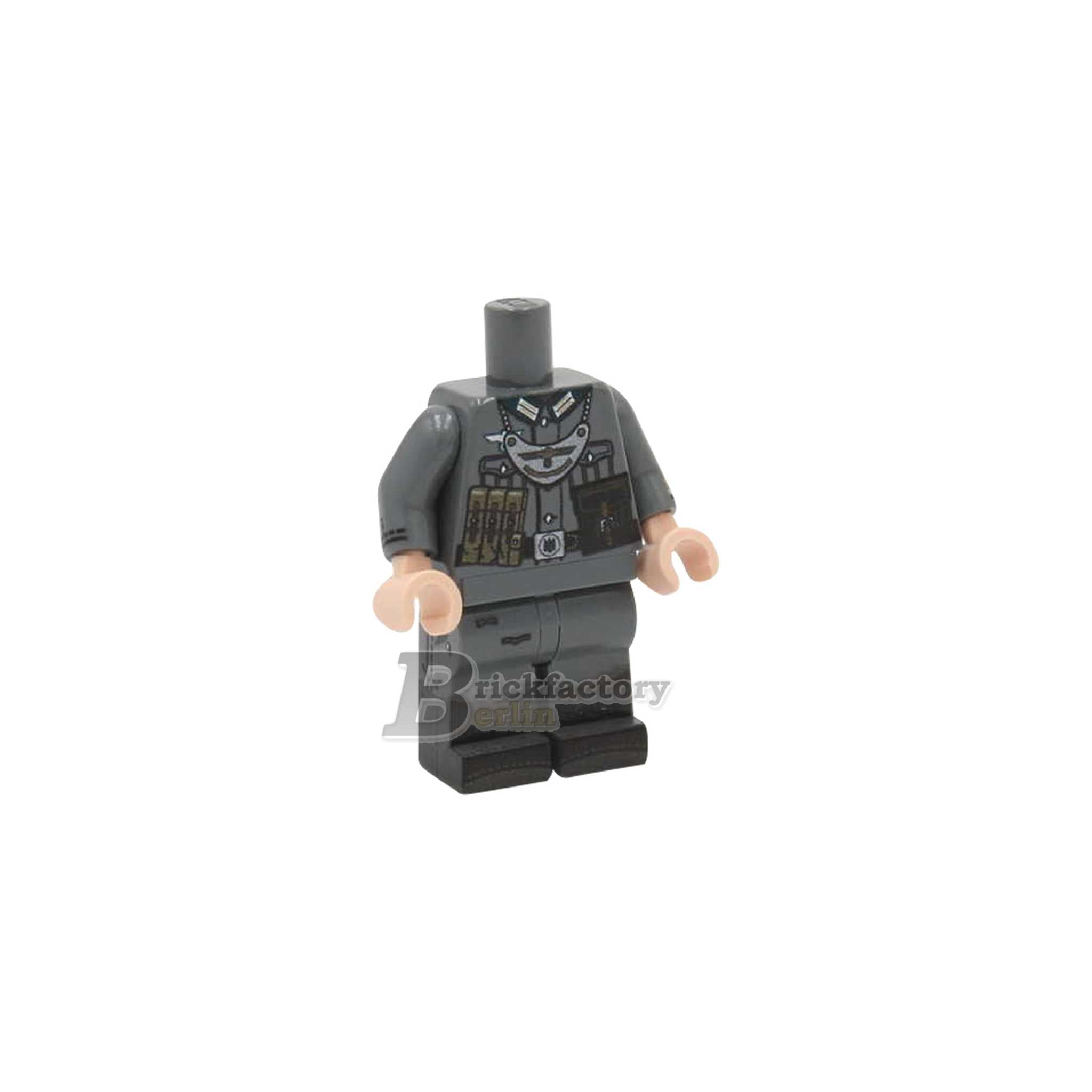 BF-0407G - WWII Deutscher Feldgendarm (Bedruckte LEGO®-Teile Farbe: Dunkelgrau)