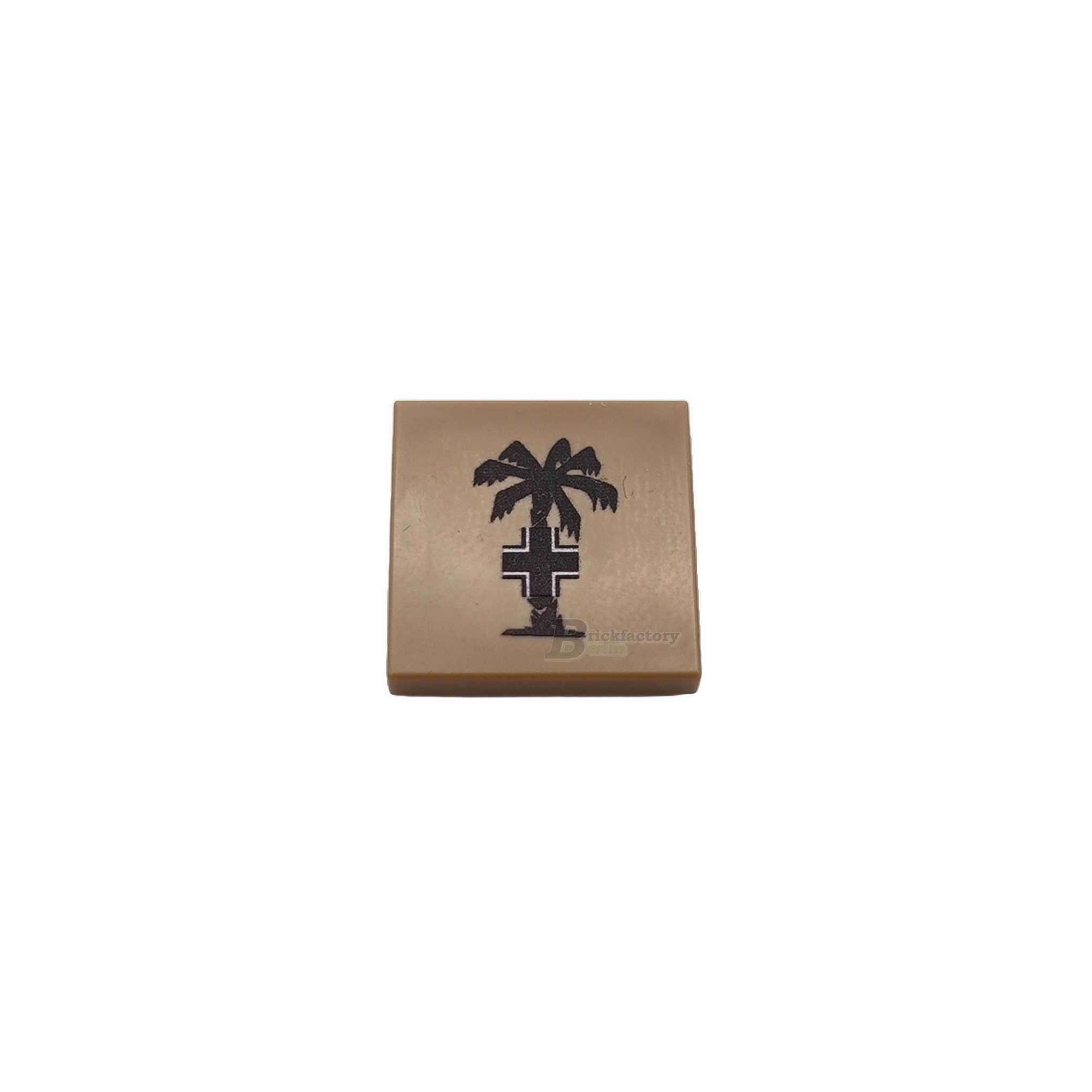 BF-0615 - Afrikakorps 2 (Farbe: darktan, Bedruckte LEGO®-Fliese 2x2)