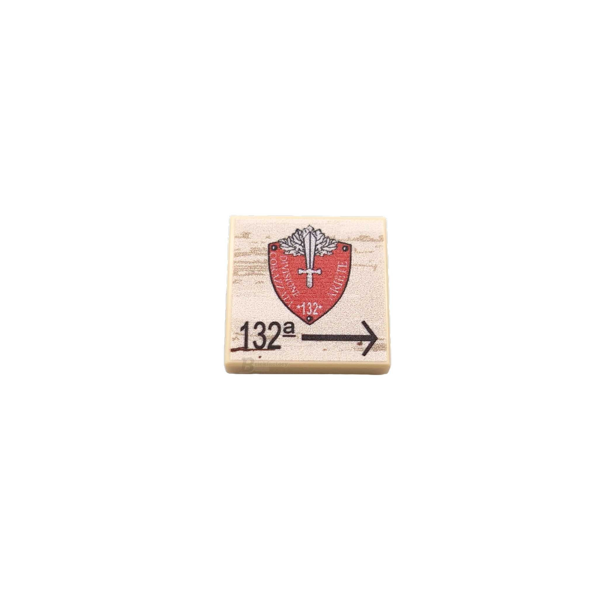 BF-0625 - 132a Division Ariete Wegweiser (Farbe: tan, Bedruckte LEGO®-Fliese 2x2)
