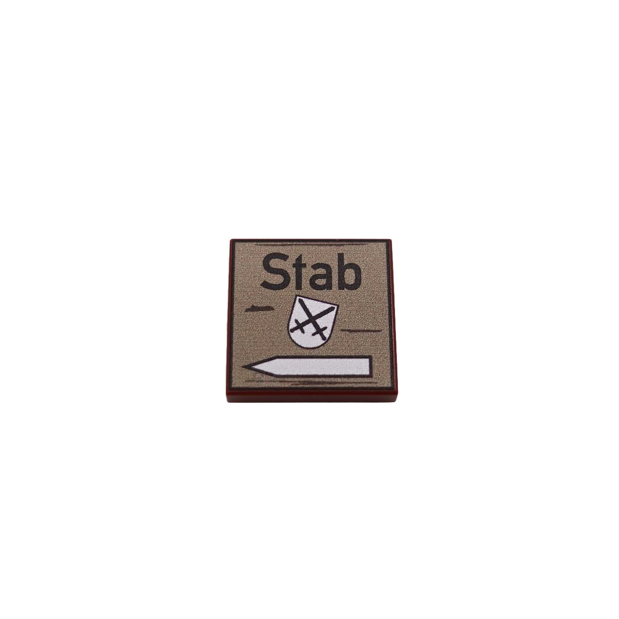 BF-0626 - 275. Infantriedivision Stab (Farbe: reddisch-brown, Bedruckte LEGO®-Fliese 2x2)