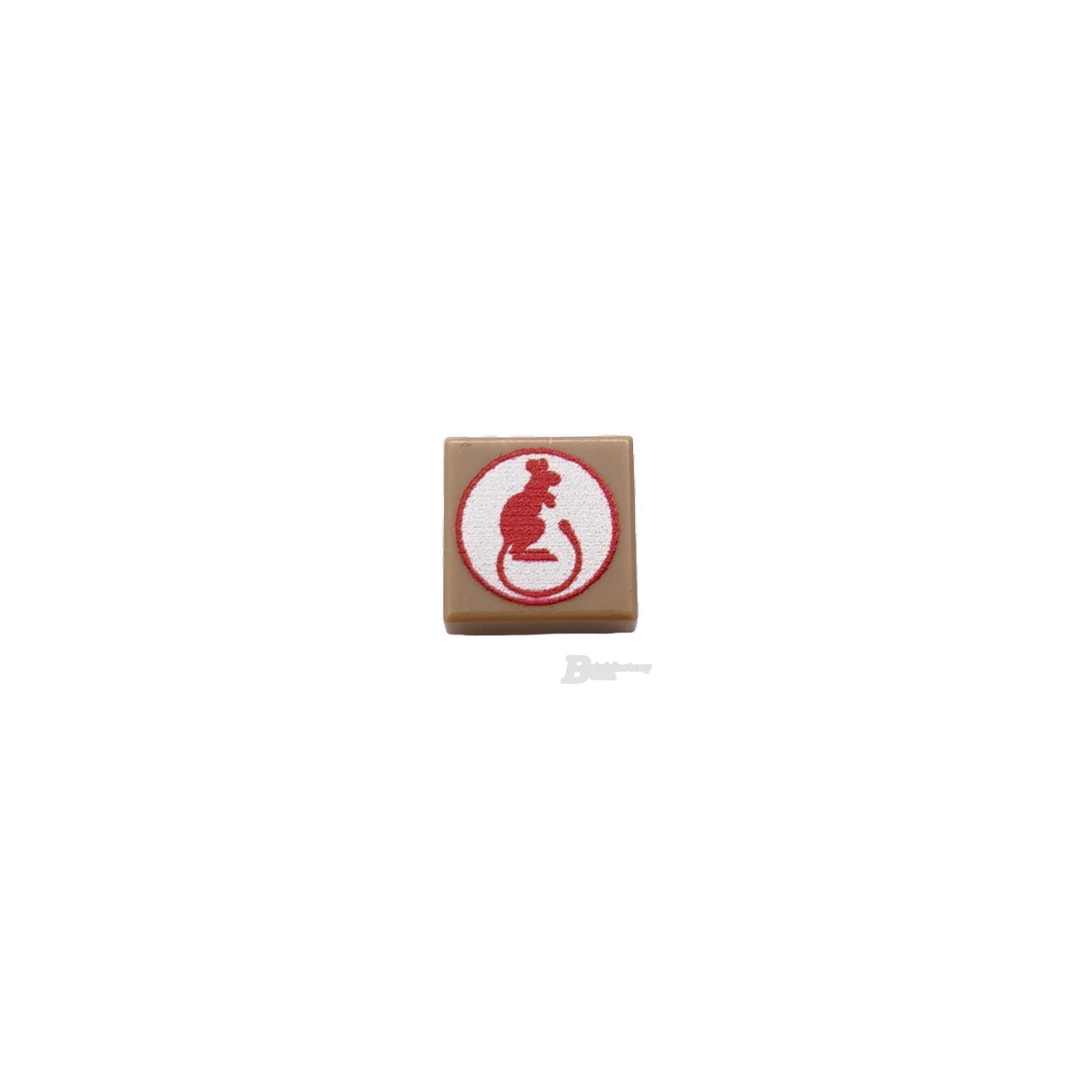 BF-0630 - Divisionsabzeichen 7th Armoured (Farbe: dark-tan) Bedruckte-LEGO®-Fliese-1x1