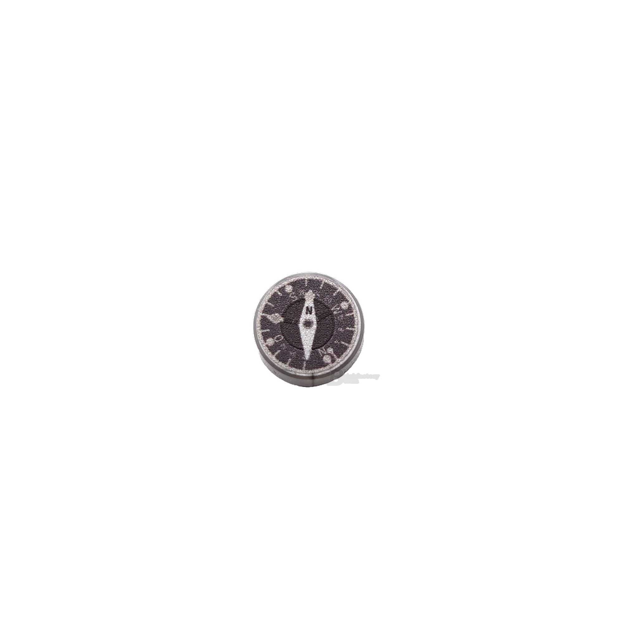 BF-0634 - Kompass (Farbe: flat-silver) Bedruckte-LEGO®-Fliese-1x1