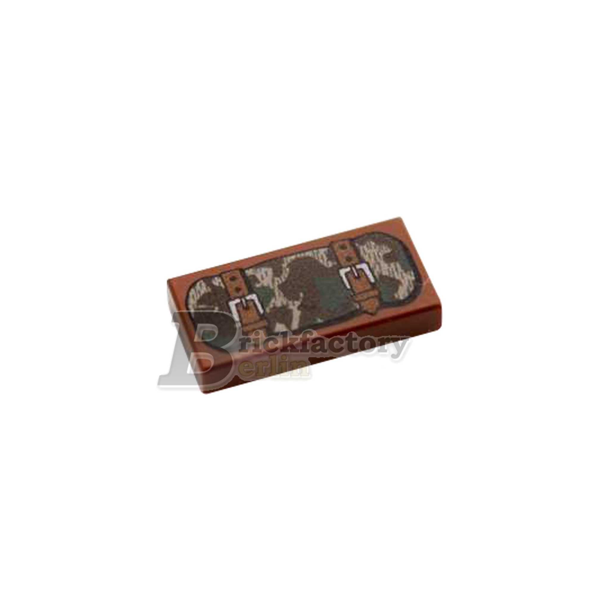 BF-0346A - Luggage (Color: Brown) Printed LEGO® tile 1x2