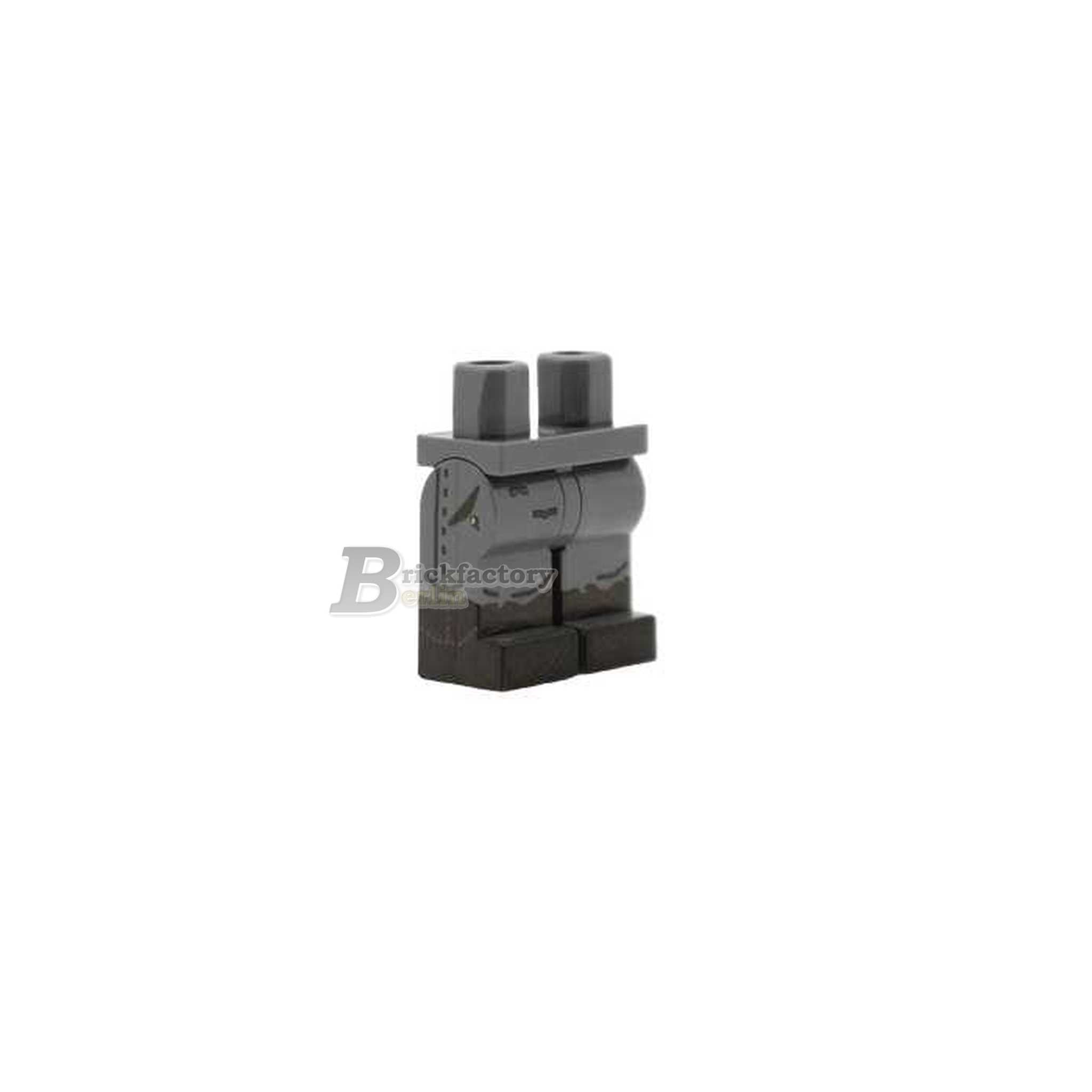 BF-0389B WWII legs with front pockets made from printed LEGO® parts (color: dark grey)