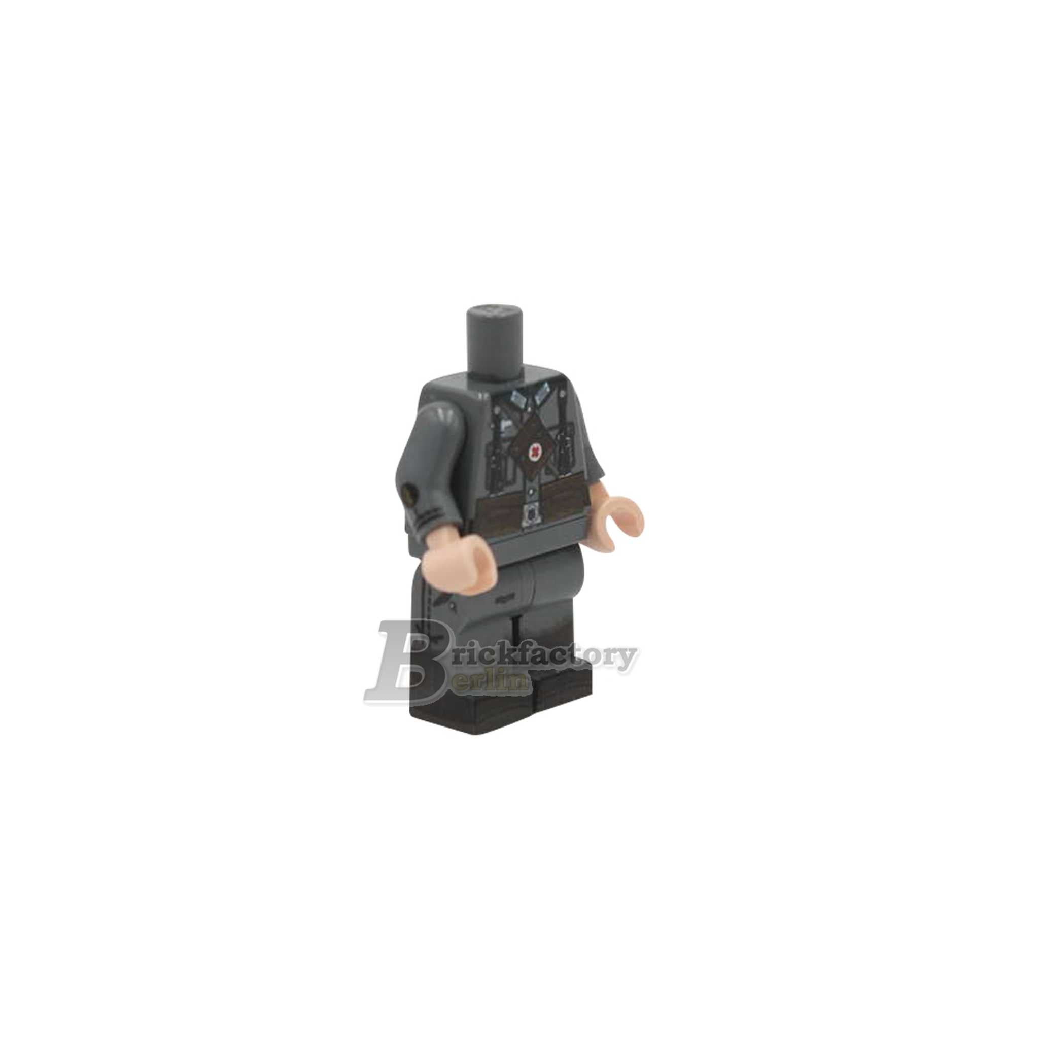 BF-0407 - WWII Deutscher Sanitäter (bedruckte LEGO®-Teile (Farbe: Dunkelgrau)