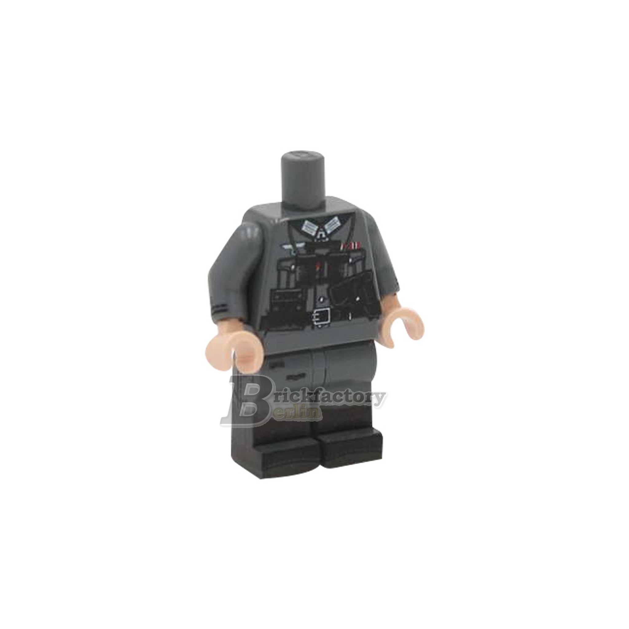 BF-0407A - WWII German Officer I (Printed LEGO® parts color: Dark Grey)