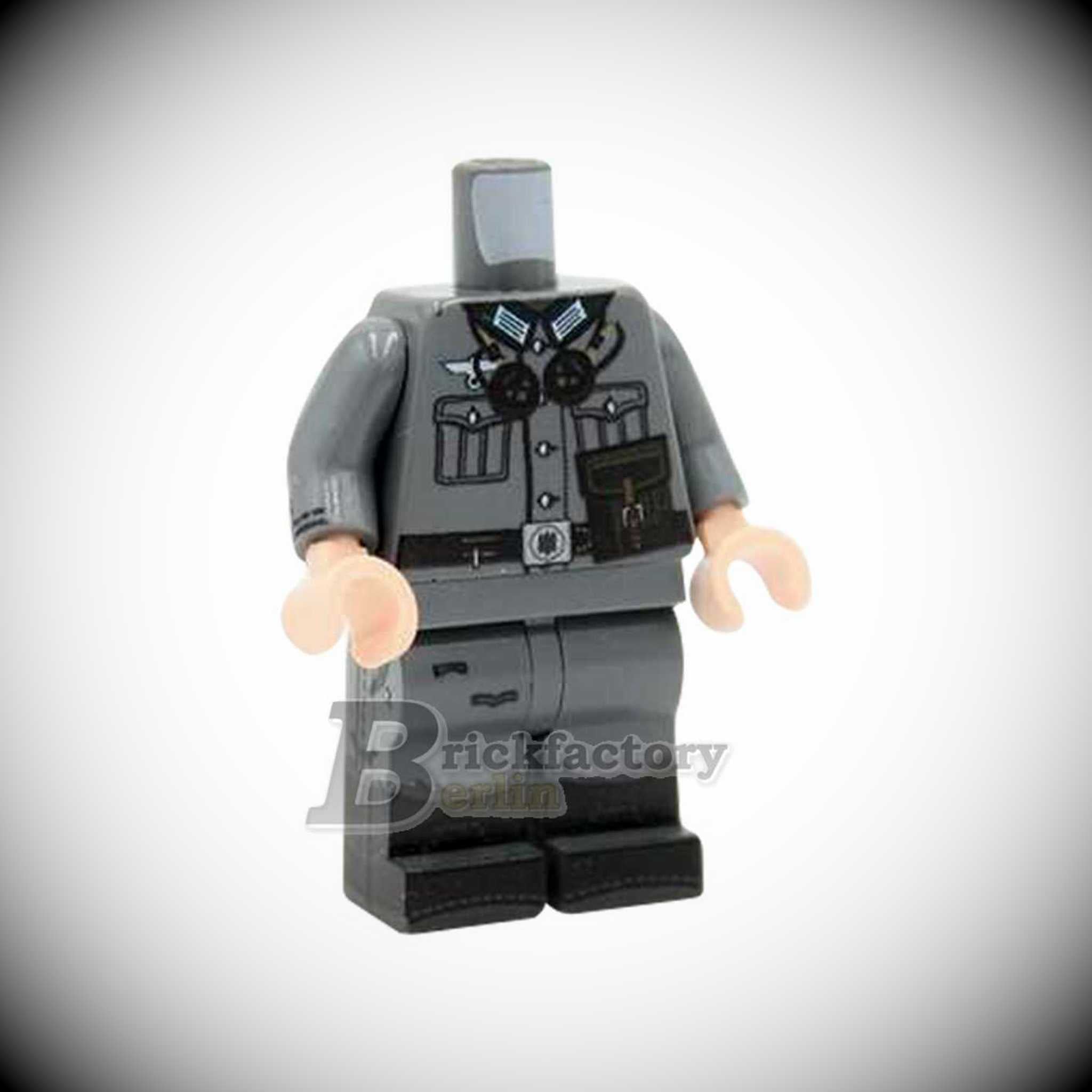 BF-0407C1 - WWII Deutscher Funker II (bedruckte LEGO®-Teile Farbe: Dunkelgrau)