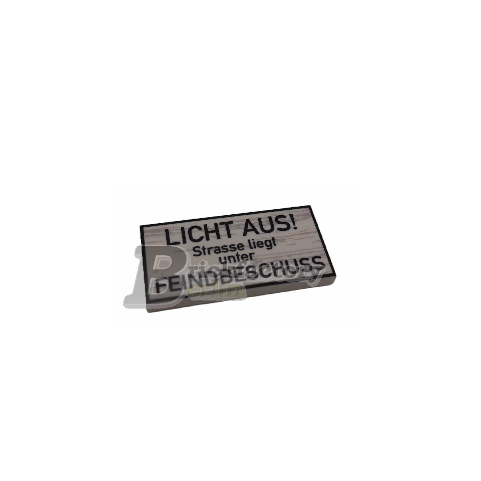 BF-0465-4 - Feindbeschuss (Farbe: Weiss) Bedruckte LEGO®-Fliese 2x4