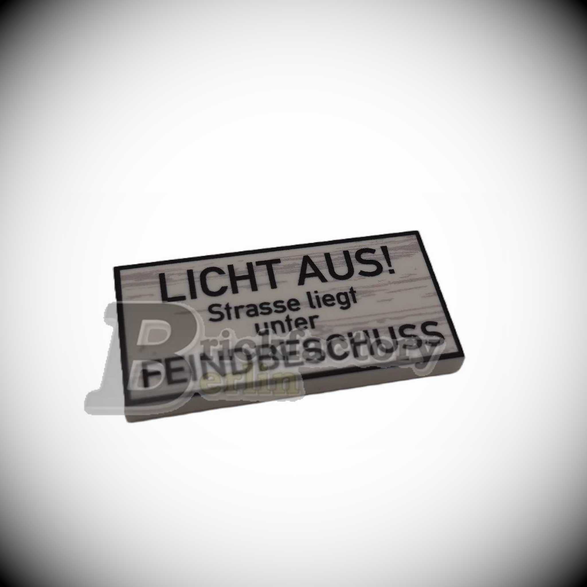 BF-0465-4 - Feindbeschuss (Farbe: Weiss) Bedruckte LEGO®-Fliese 2x4