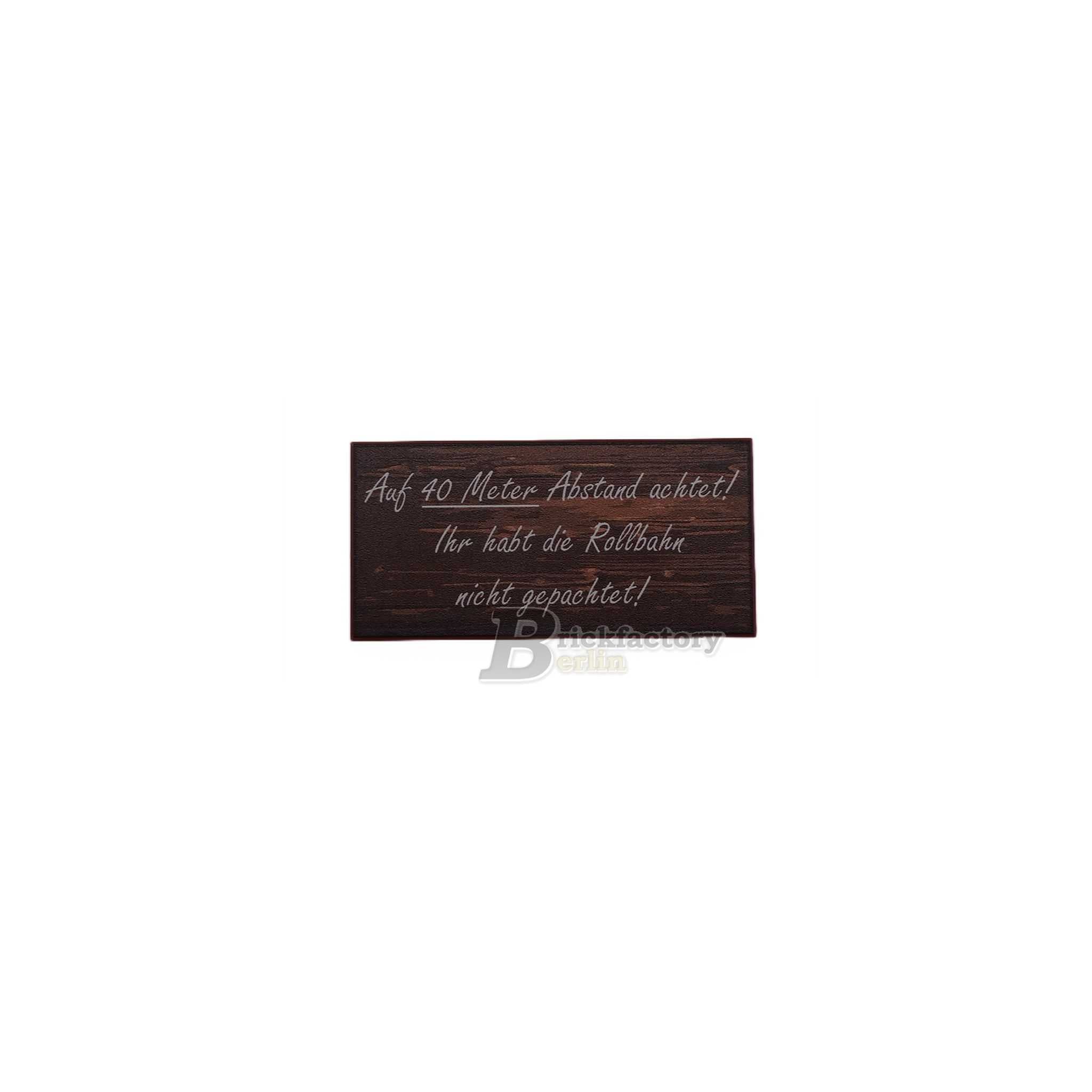 BF-0466-1 - 40 Meter Spacing (Color: Reddish-Brown) Printed LEGO® Tile 2x4