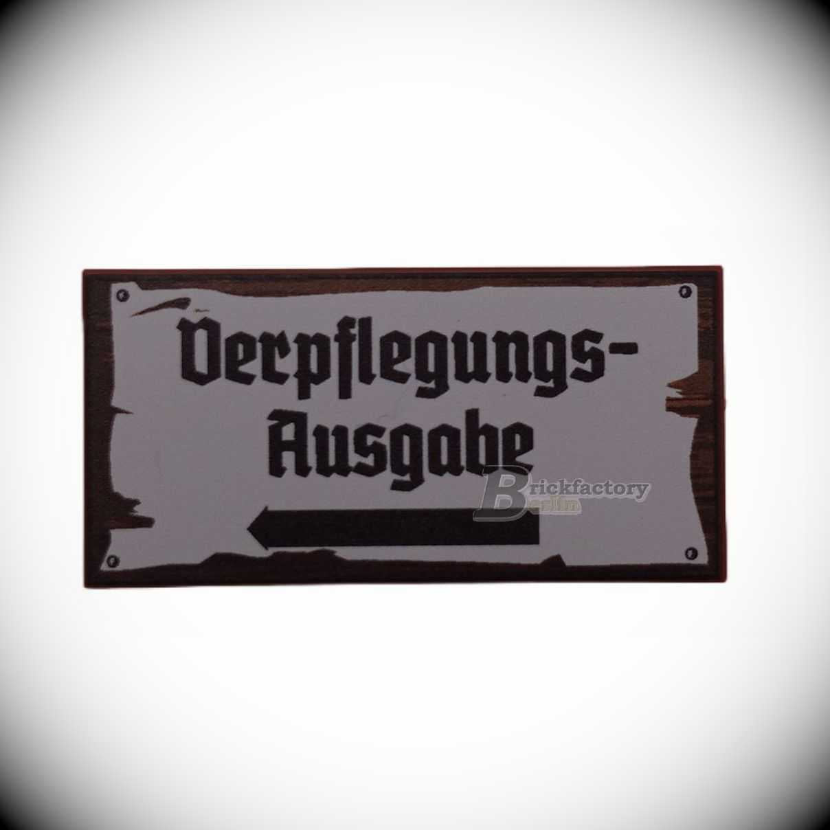 BF-0466-2 - Food Delivery (Color: Reddish-Brown) Printed LEGO® tile 2x4