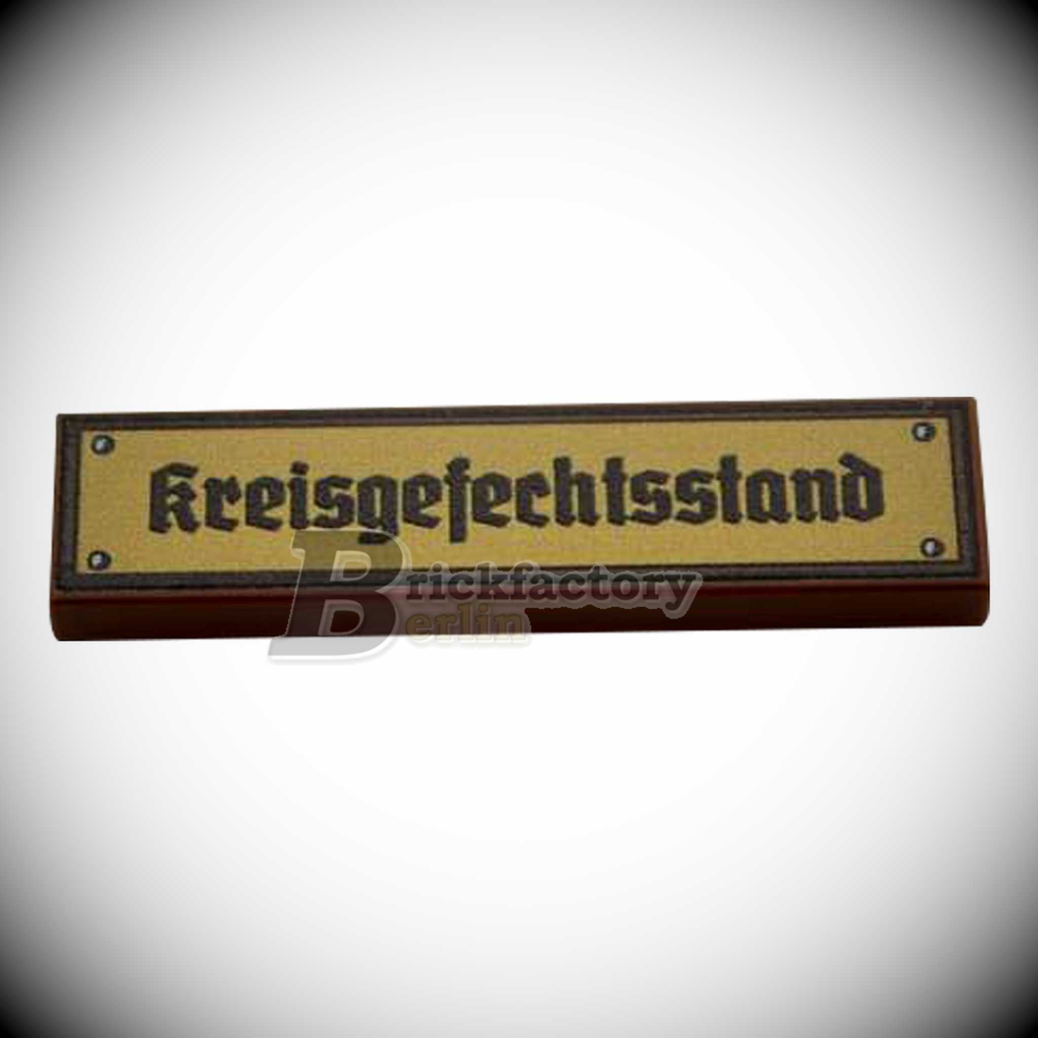 BF-0469 - Circular Command Post (Color: Reddish-Brown, Printed LEGO® Tile 1x4)