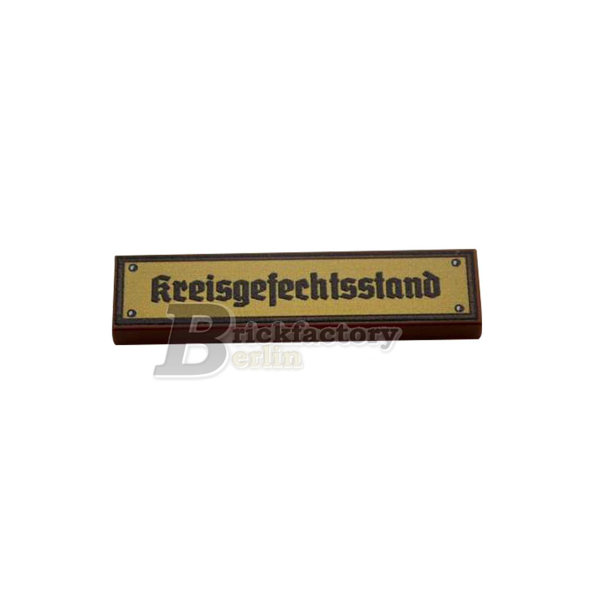 BF-0469 - Circular Command Post (Color: Reddish-Brown, Printed LEGO® Tile 1x4)