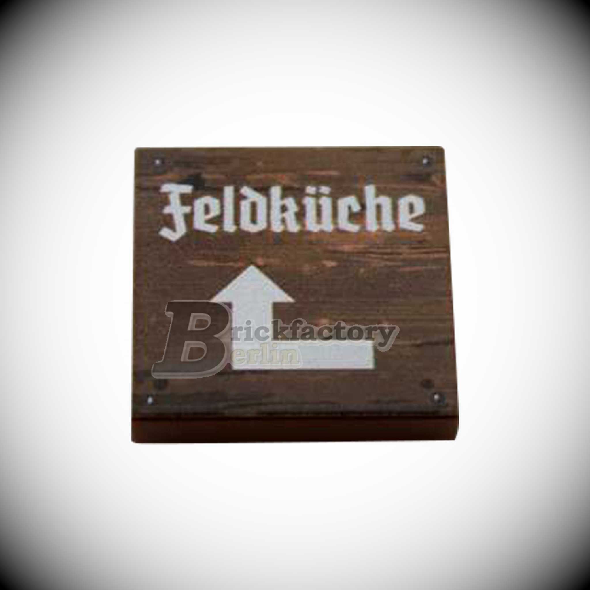 BF-0471F - Field Kitchen (Color: Reddish-Brown, Printed LEGO® Tile 2x2)