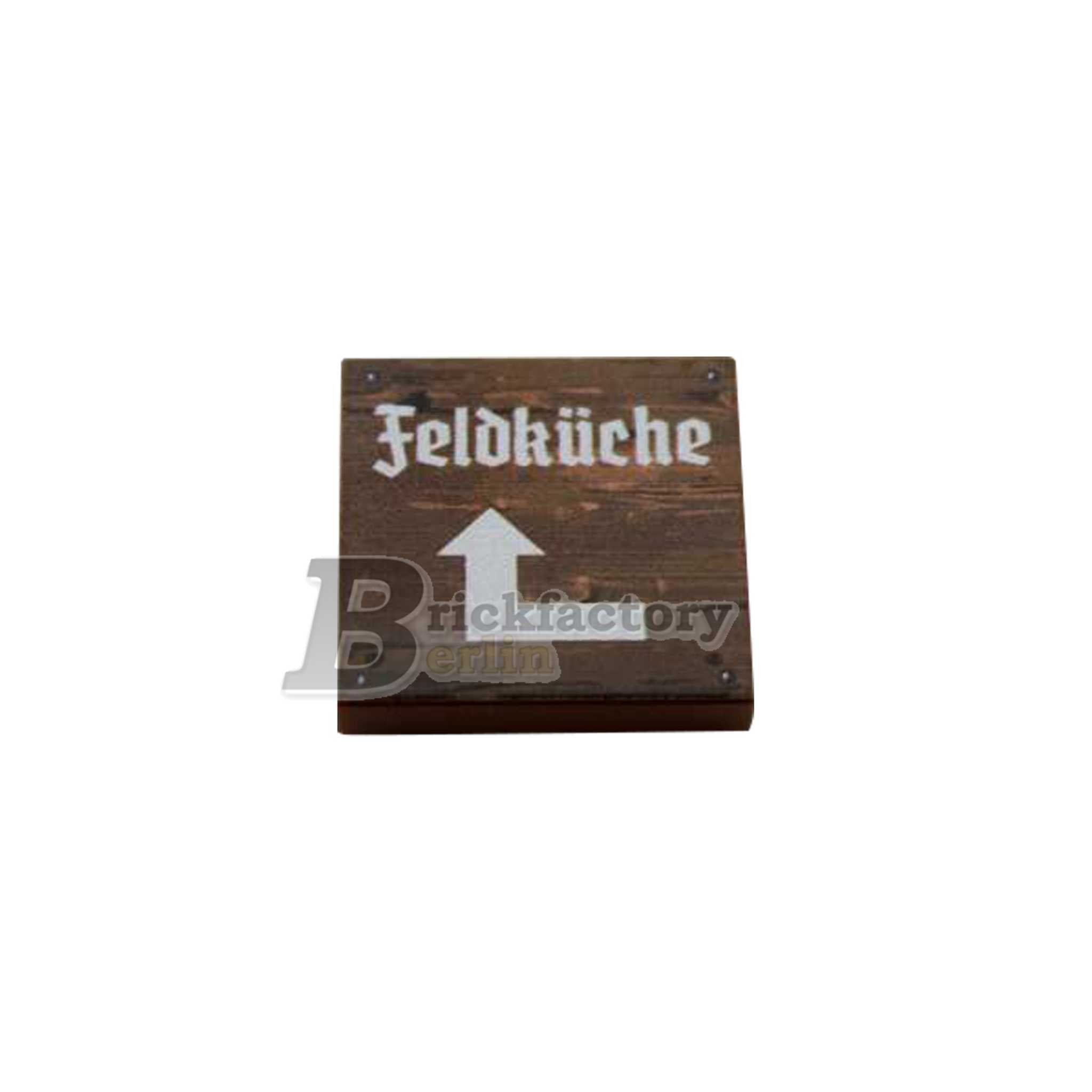BF-0471F - Field Kitchen (Color: Reddish-Brown, Printed LEGO® Tile 2x2)