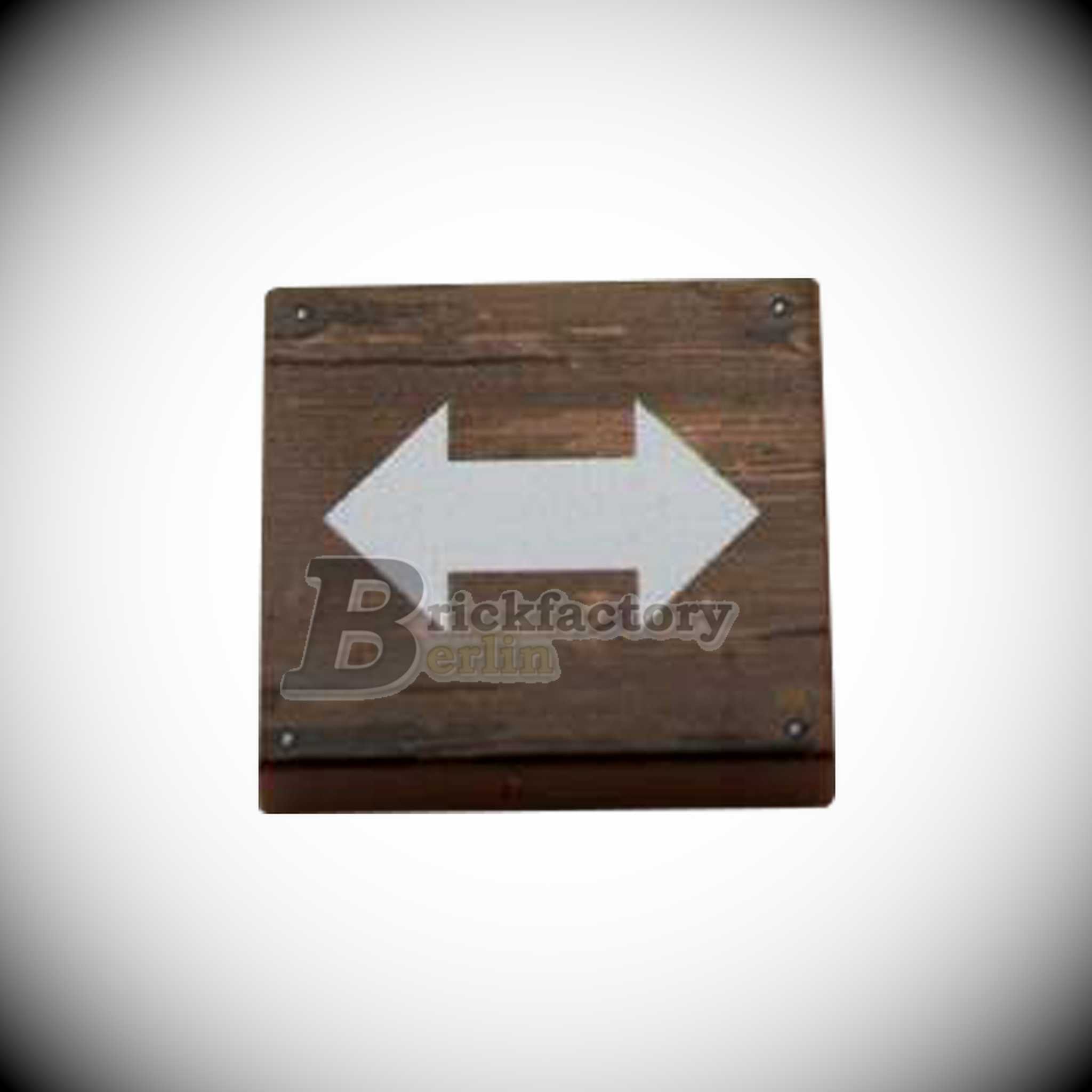 BF-0471G - alle-Richtungen (Farbe: Reddish-Brown) Bedruckte-LEGO®-Fliese-2x2