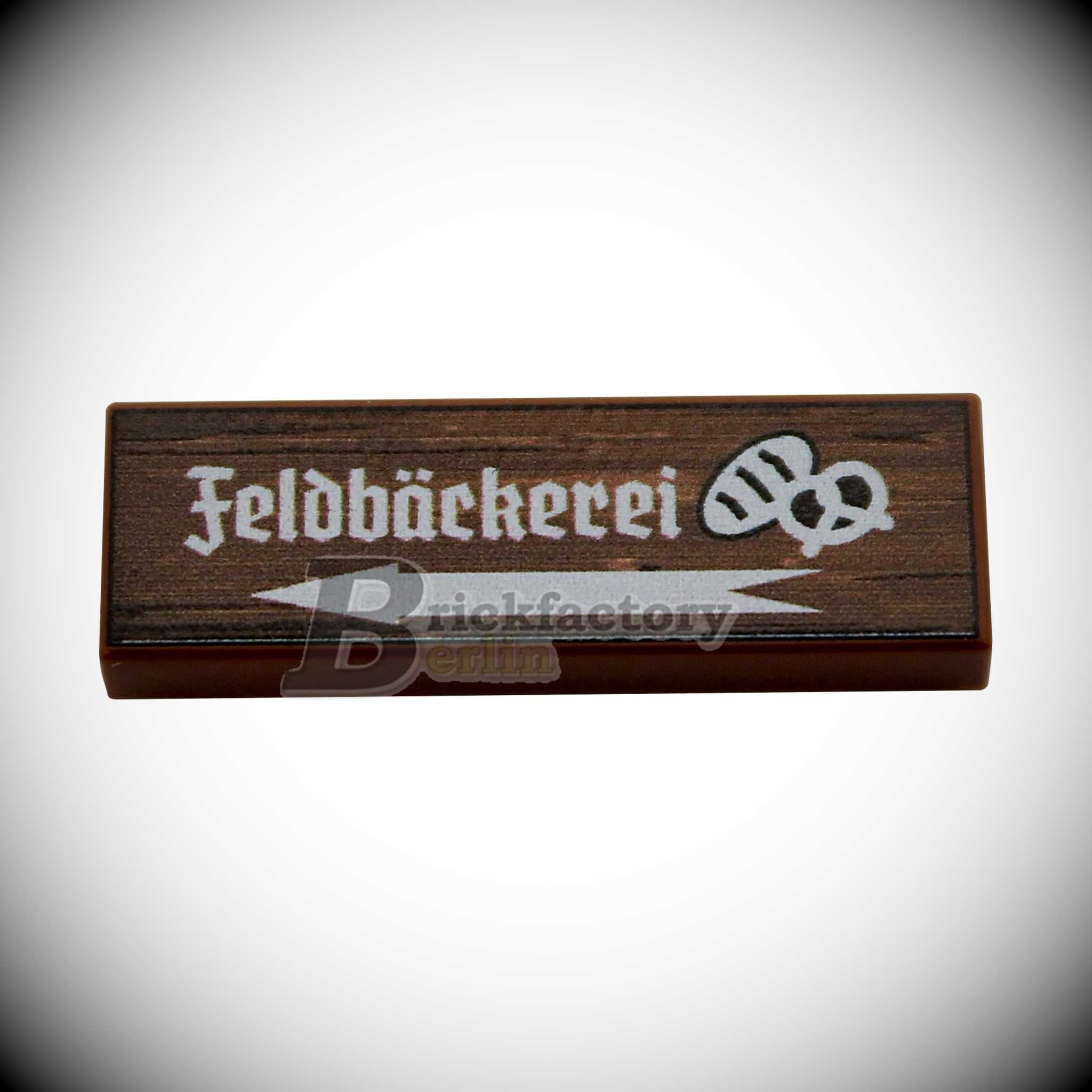 BF-0472D - Field Bakery (Color: Reddish-Brown, Printed LEGO® Tile 1x3)