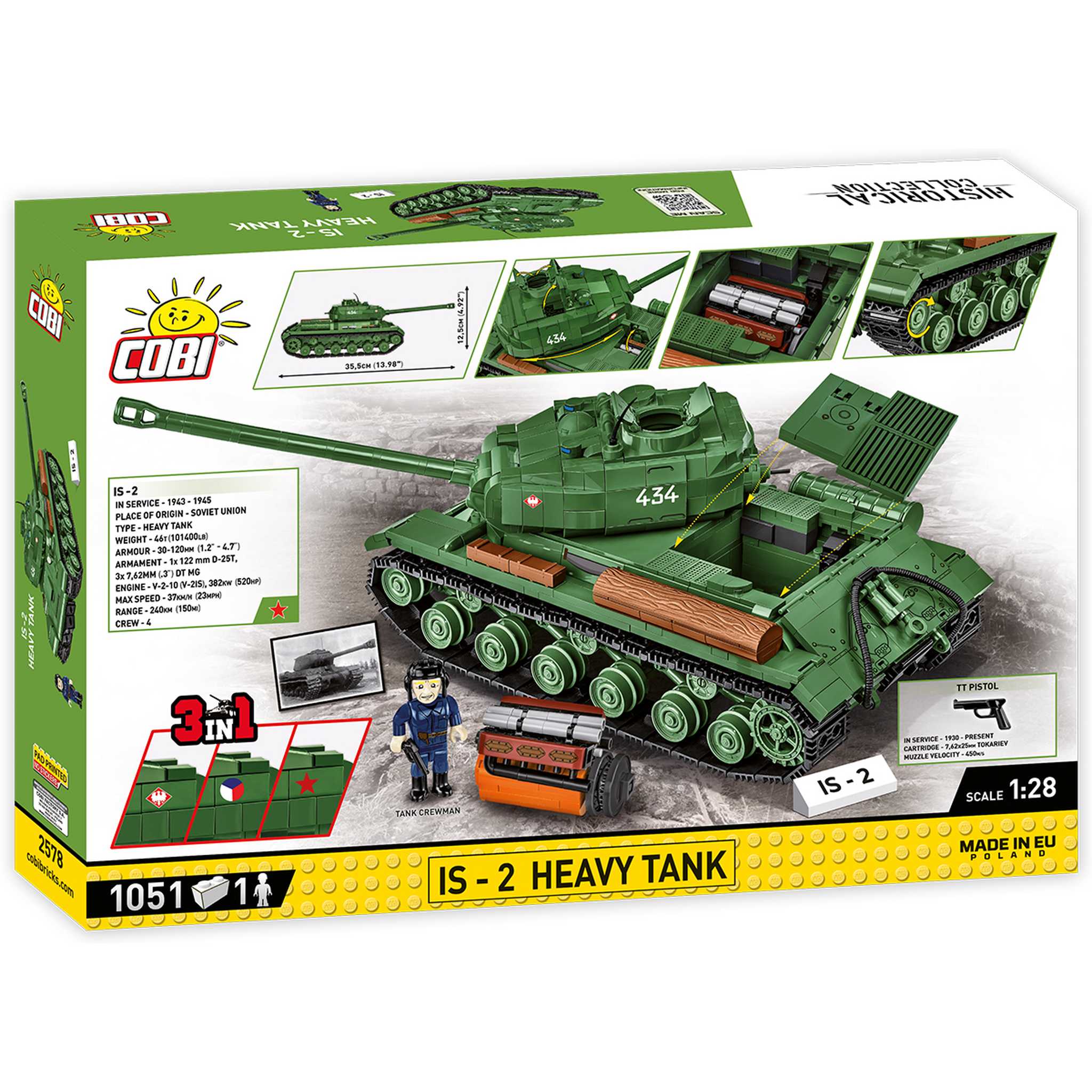 2578 - IS-2 Schwerer Panzer 3 in1 (Cobi)