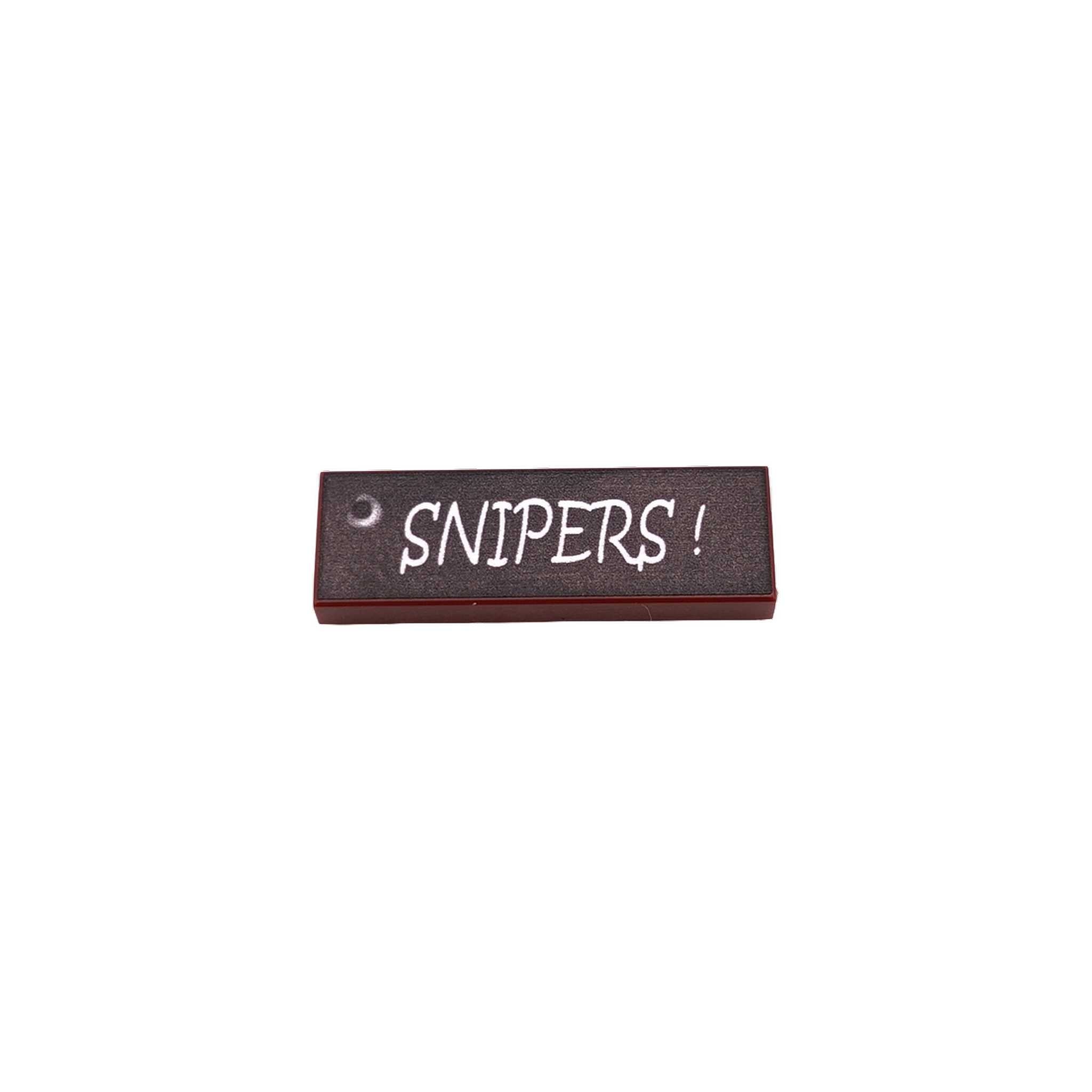 BF-0581 - Snipers (Farbe: Reddish-Brown) Bedruckte LEGO®-Fliese-1x3)