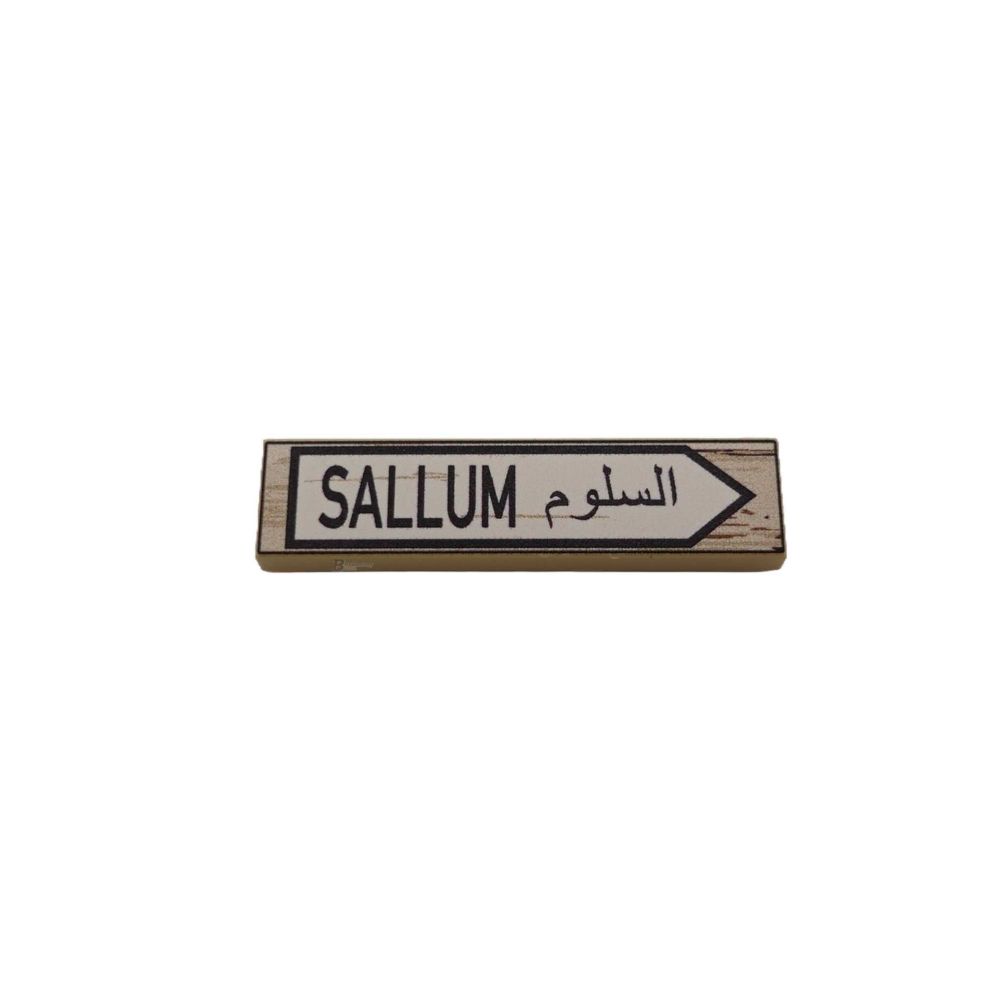 BF-0591 - Sallum Wegweiser (Farbe: Tan, Bedruckte LEGO®-Fliese 1x4)