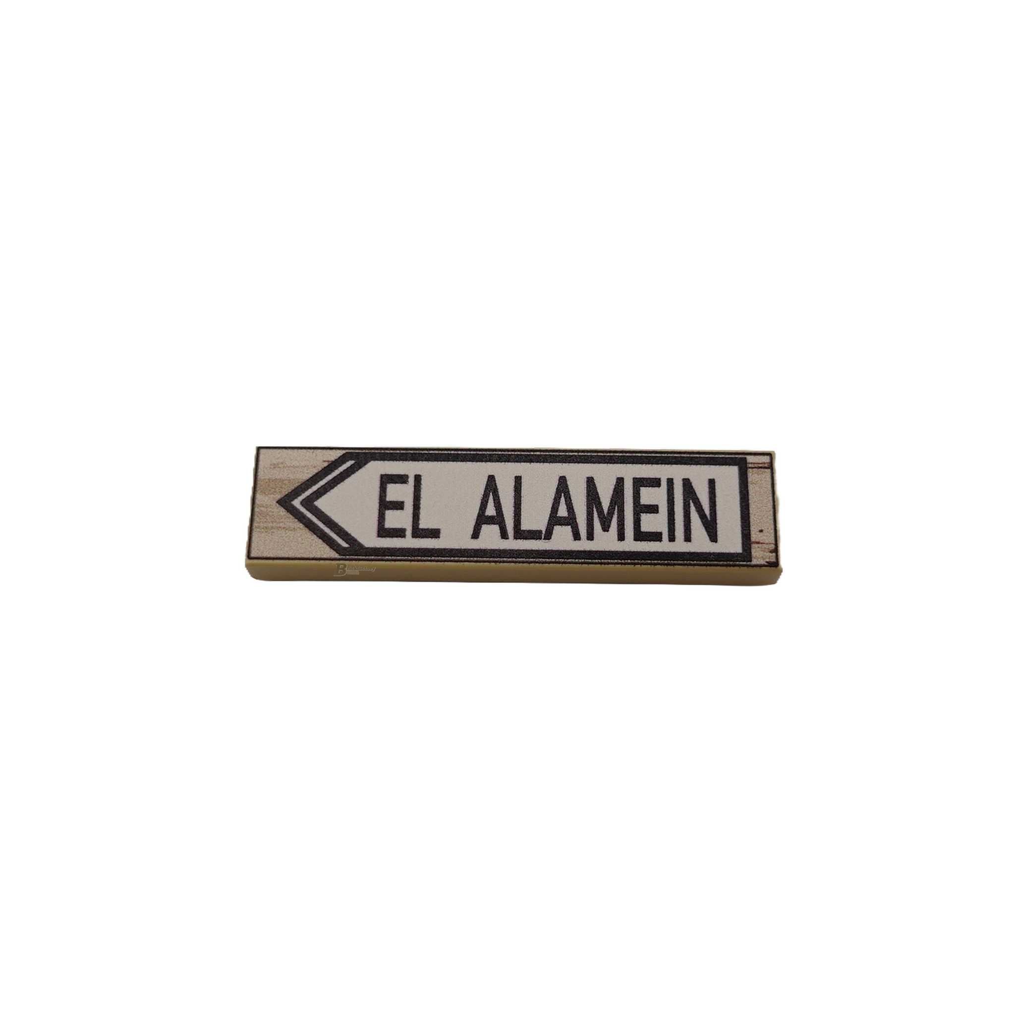 BF-0594 - El Alamein Wegweiser (Farbe: Tan, Bedruckte LEGO®-Fliese 1x4)