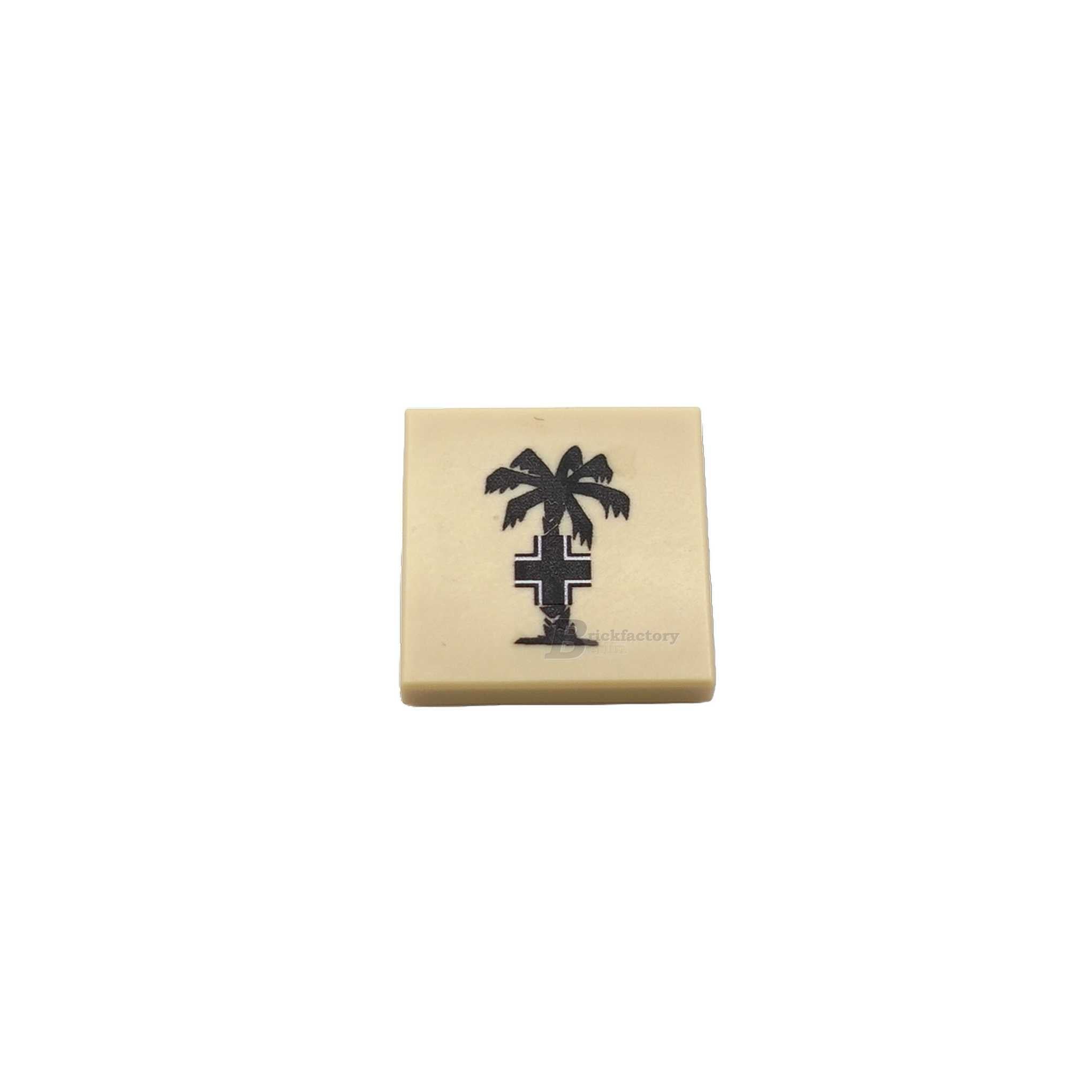 BF-0614 - Afrikakorps 1 (Farbe: tan, Bedruckte LEGO®-Fliese 2x2)