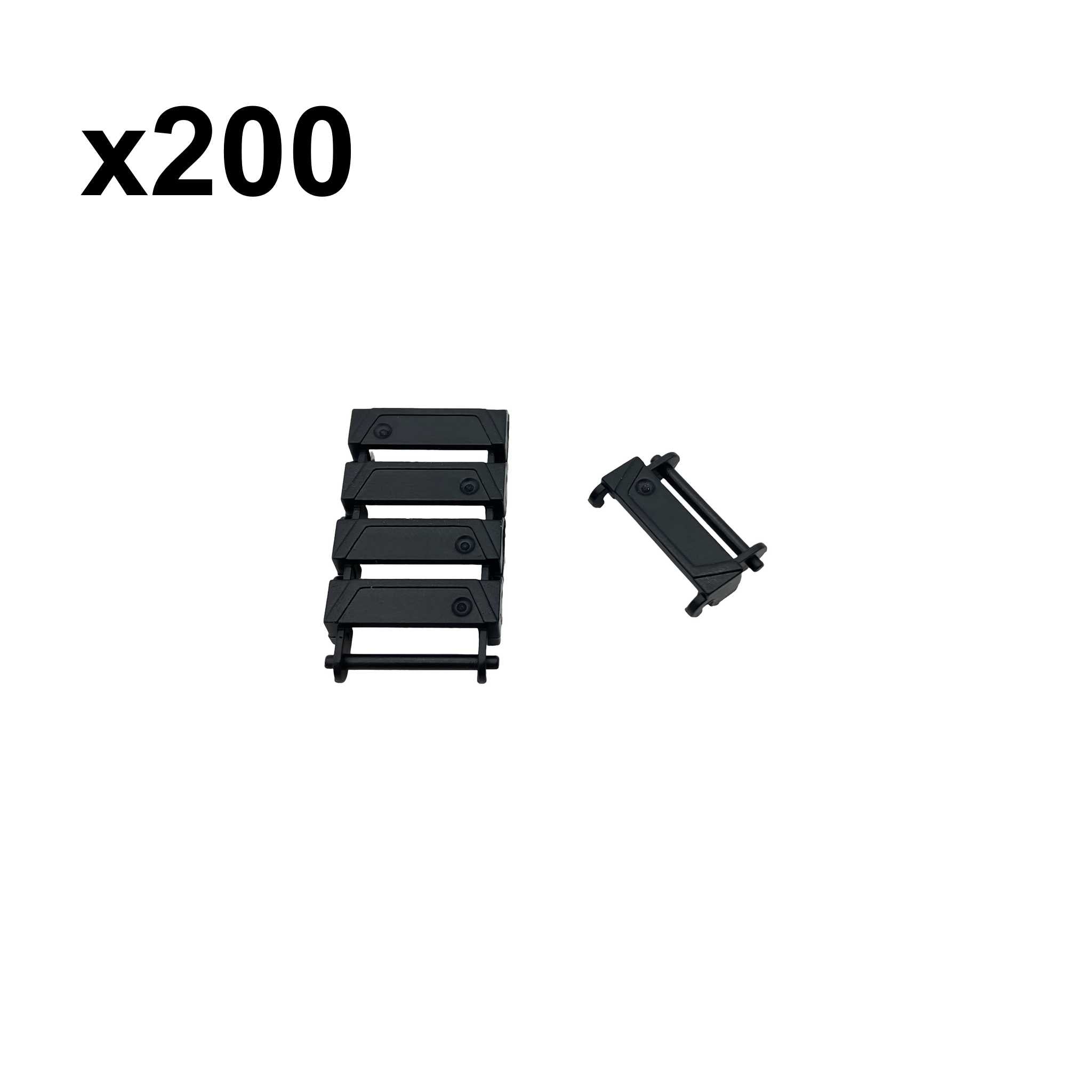 Kettenglieder M=2 härter Schwarz 200 Stück