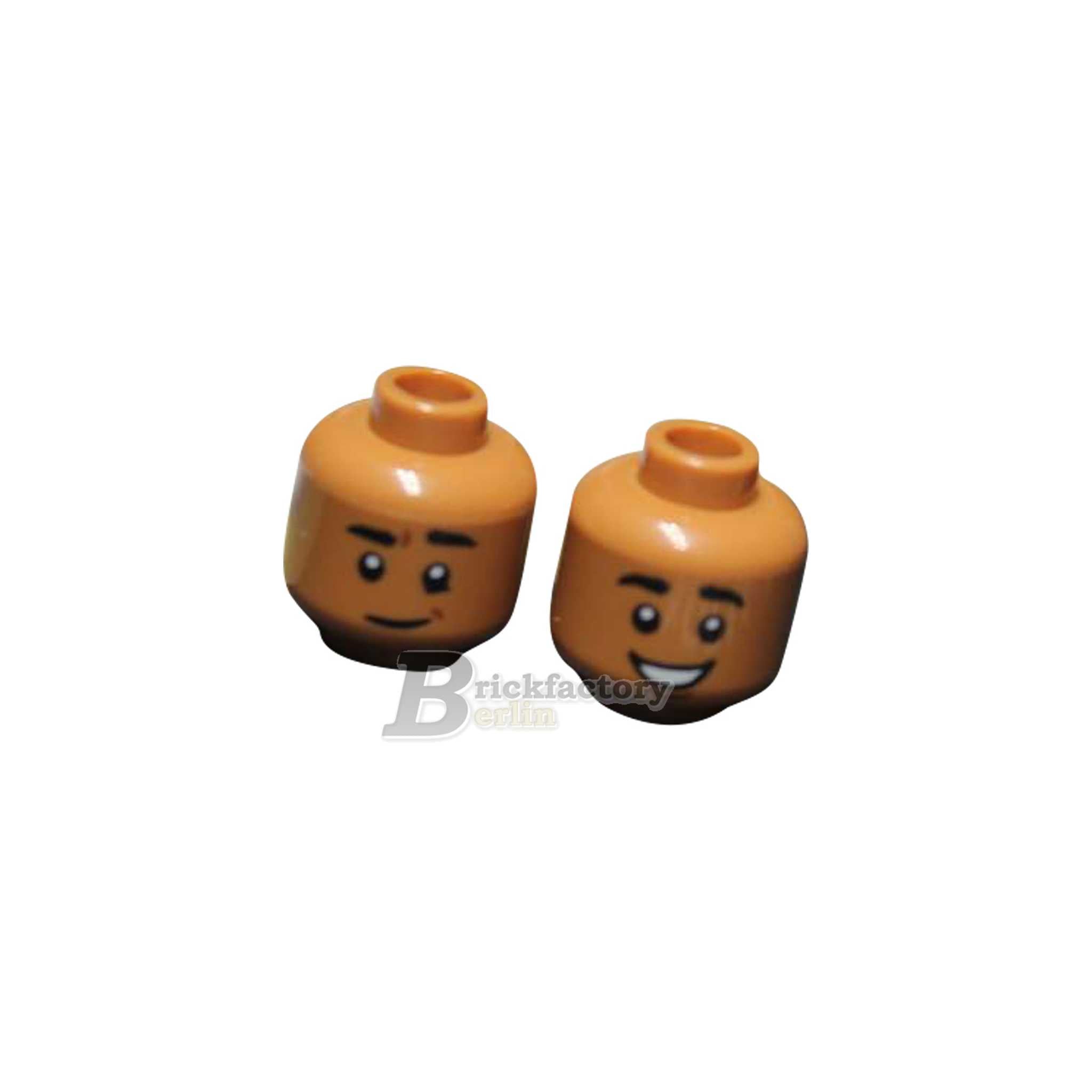 BF-0295L - LEGO®-Kopf Nr. 18 (Wendekopf) (Farbe: Medium-Nougat)