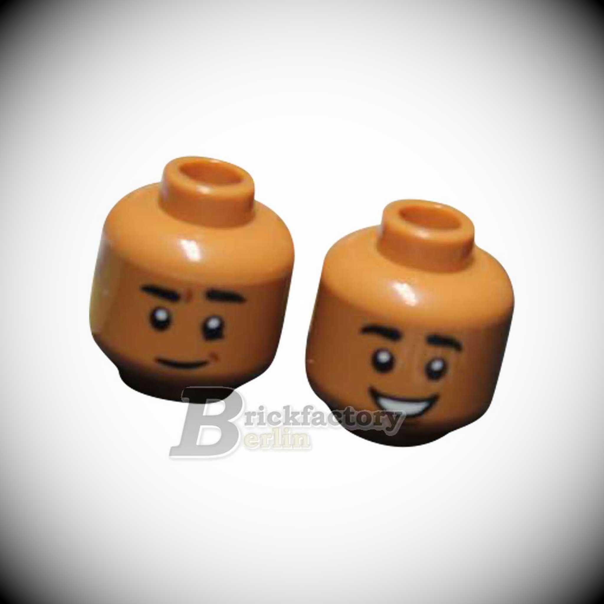 BF-0295L - LEGO® Head #18 (Flip Head) (Color: Medium Nougat)