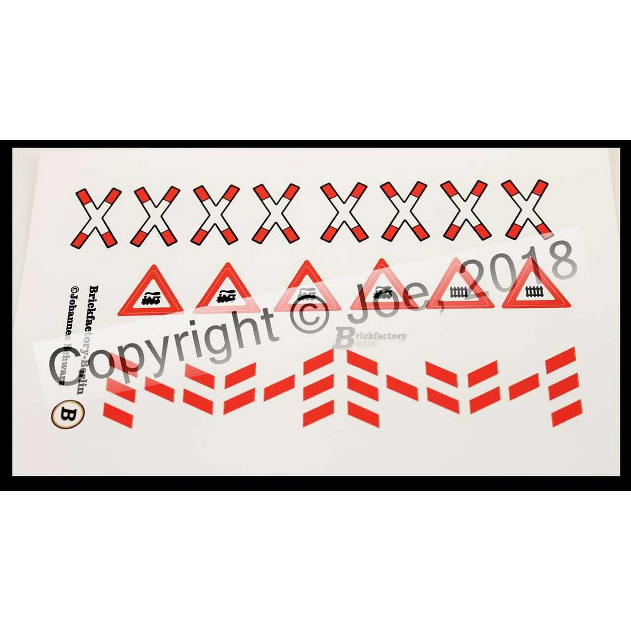 BF-0317 - Sticker sheet VIII traffic sign 1930s