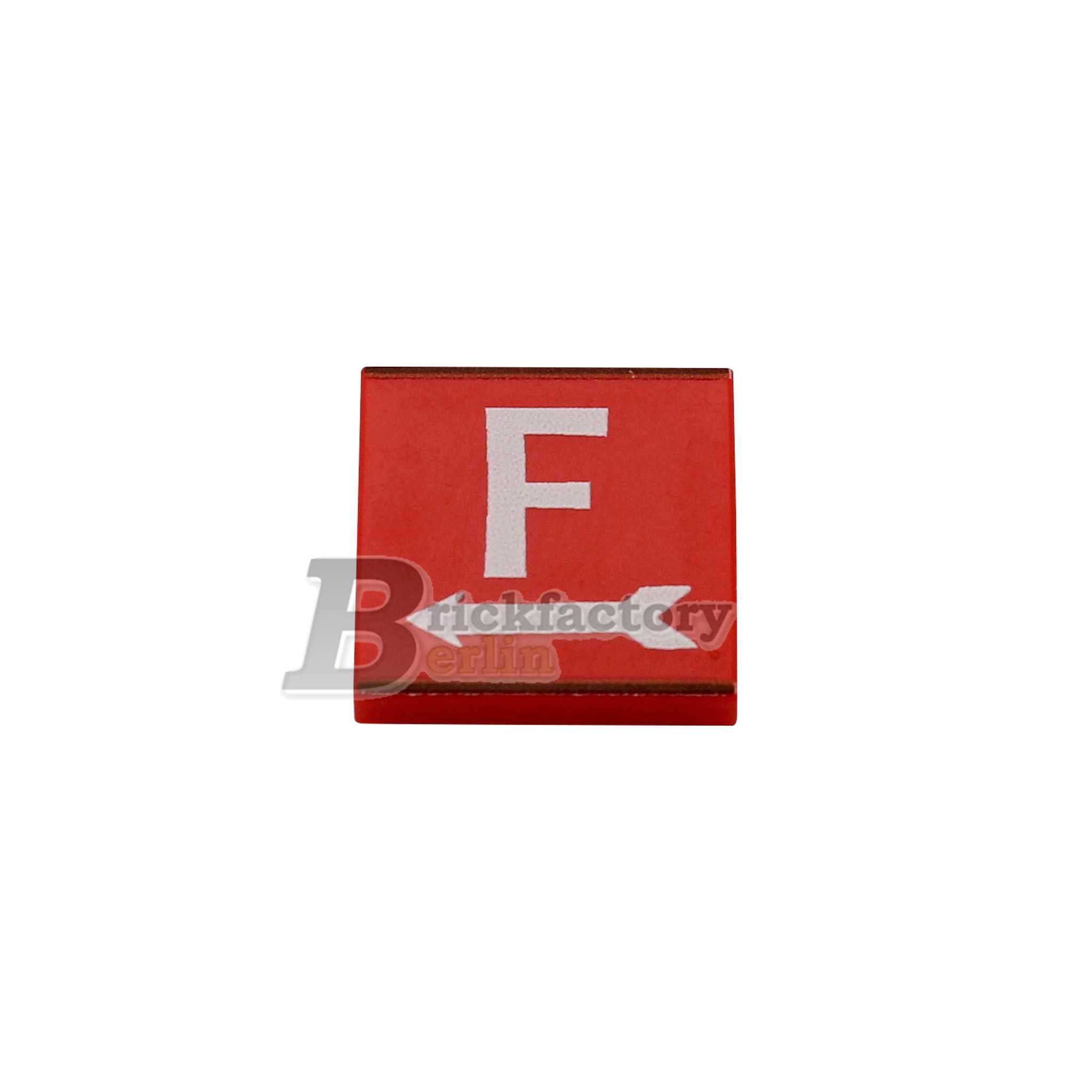 BF-0410 - F-Flagge Fernmeldeeinheit (Bedruckte LEGO®-Fliese 2x2)