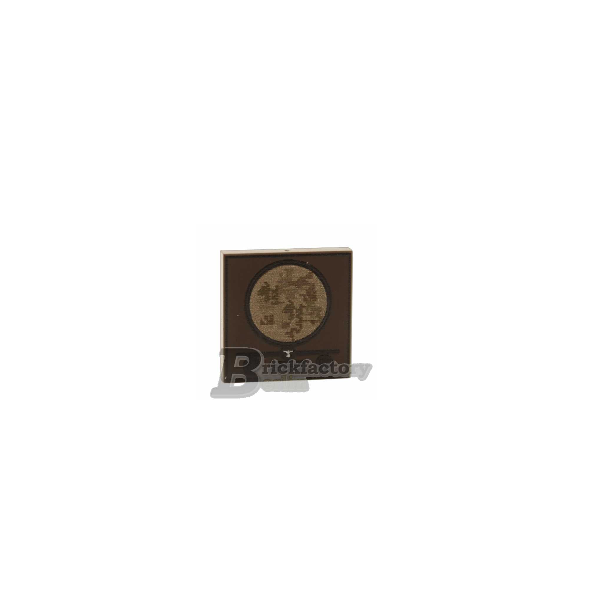 BF-0411C - People's Receiver (Color:Dark-Brown) Printed-LEGO®-Tile-2x2