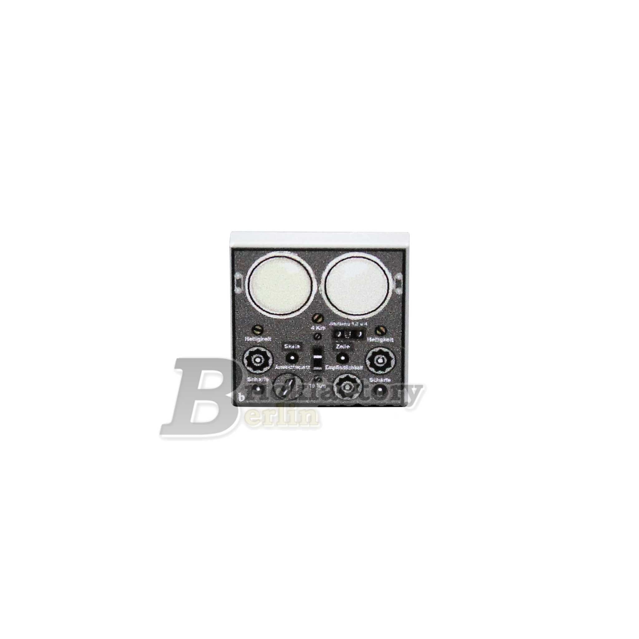BF-0414C - Sichtgerät SG-220 (Farbe: Dunkelgrau, Bedruckte LEGO®-Fliese 2x2)