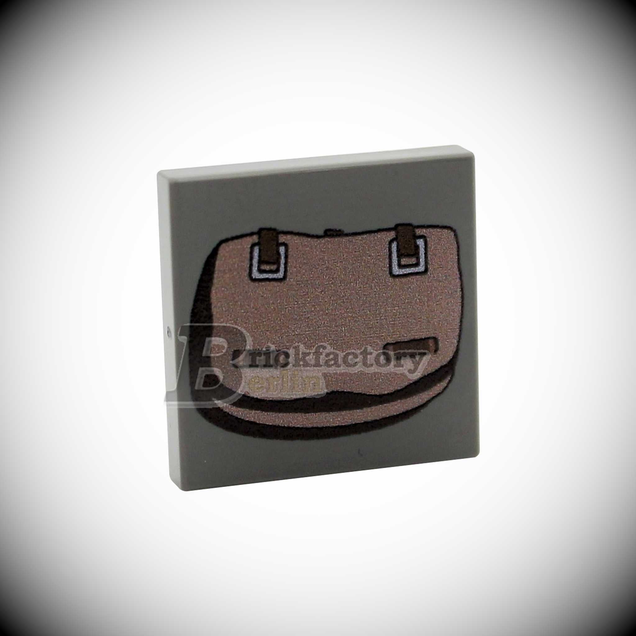 BF-0445A - Tasche I (Farbe: Dunkelgrau, Bedruckte-LEGO®-Fliese-2x2)