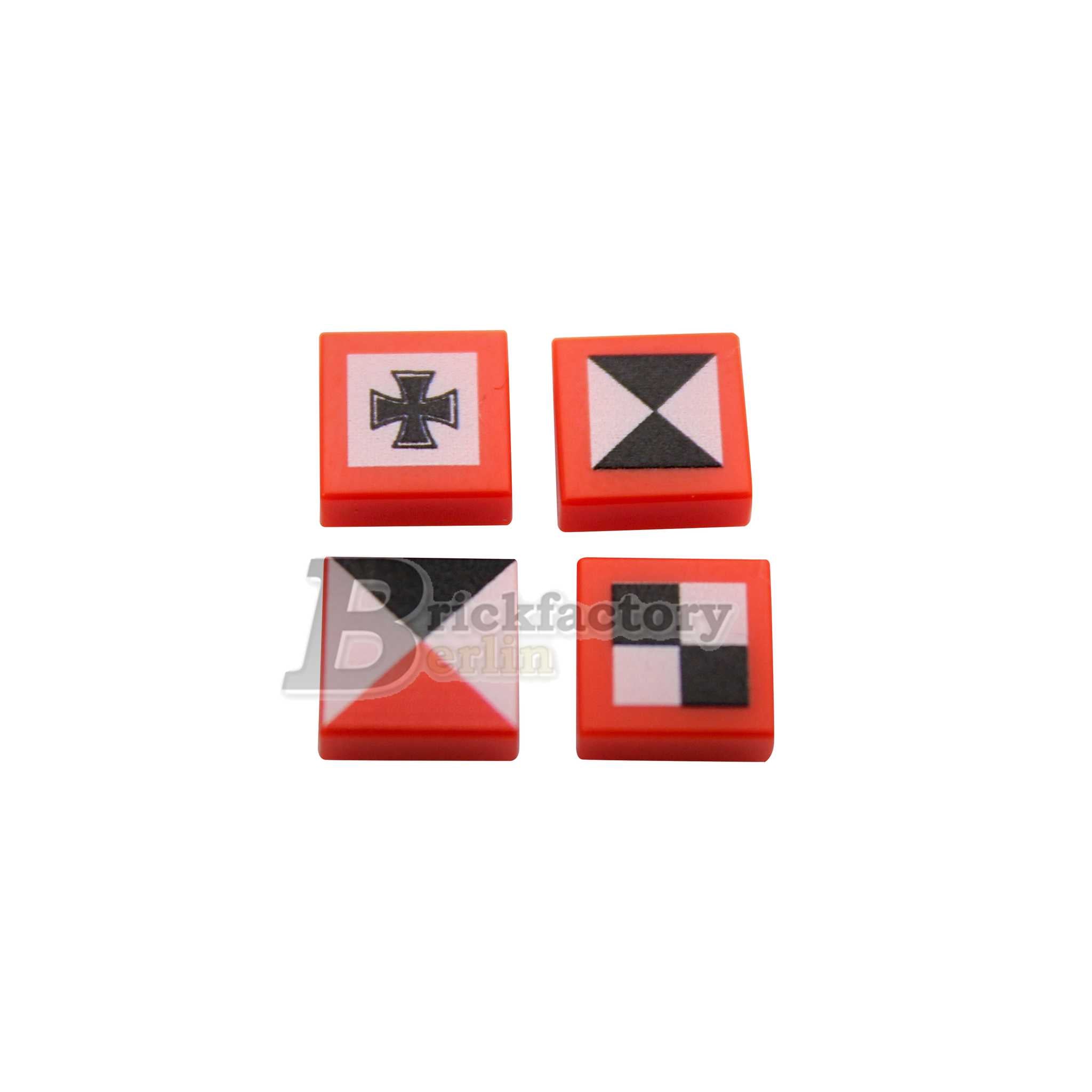BF-0448B - Wehrmacht/ Heer Command Pennant Set (Printed LEGO® Tiles 1x1)