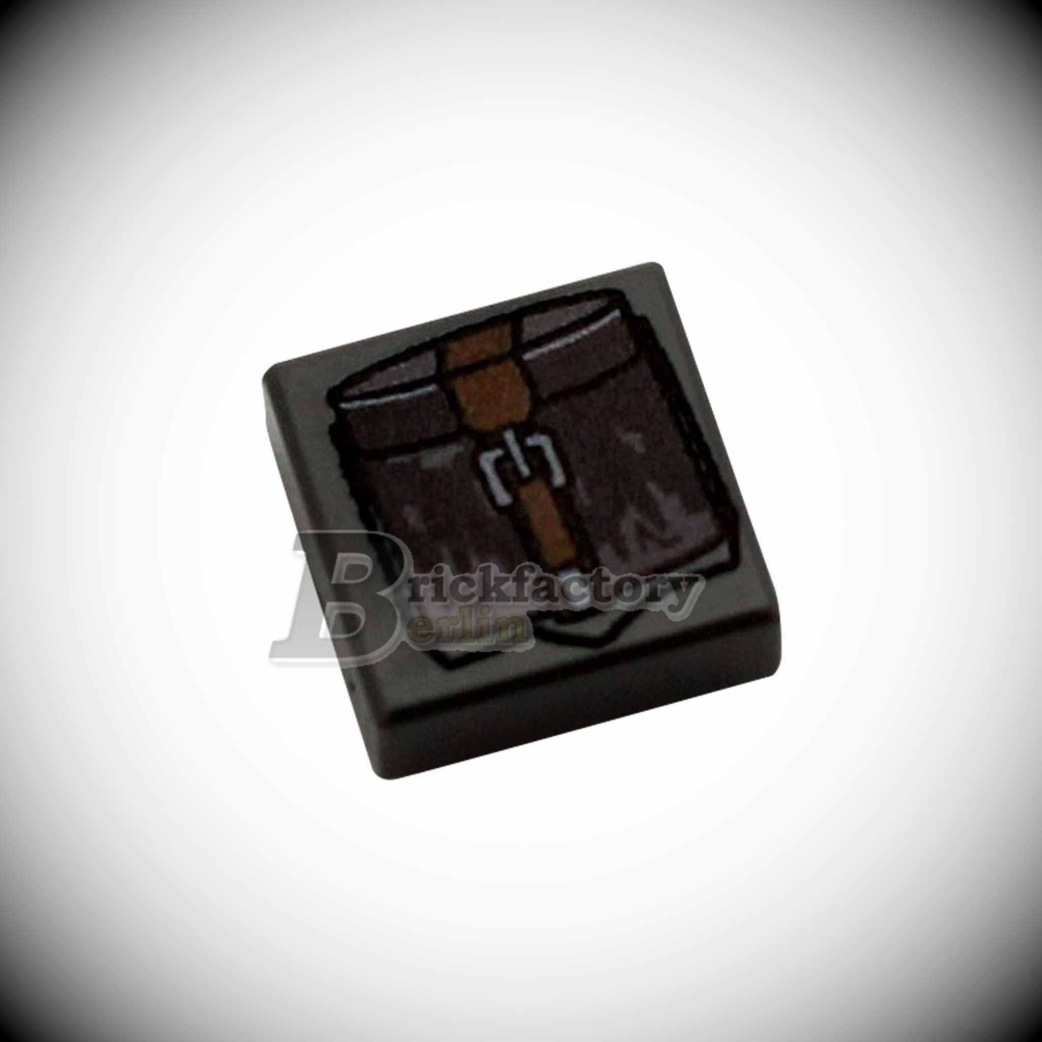 BF-0450A - Kochgeschirr (Farbe: Dark-bluish-grey) Bedruckte LEGO®-Fliese 1x1