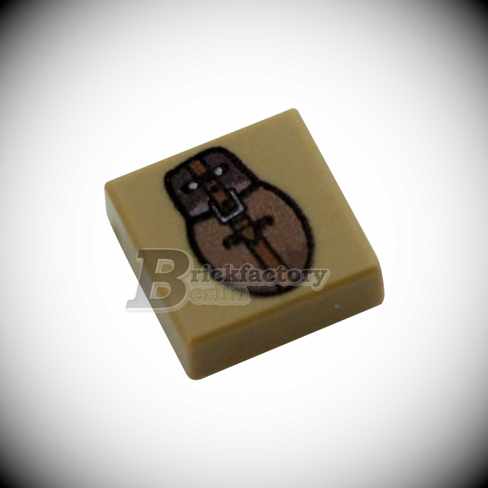 BF-0450B - Canteen (Color: Dark-tan) Printed-LEGO®-Tile-1x1