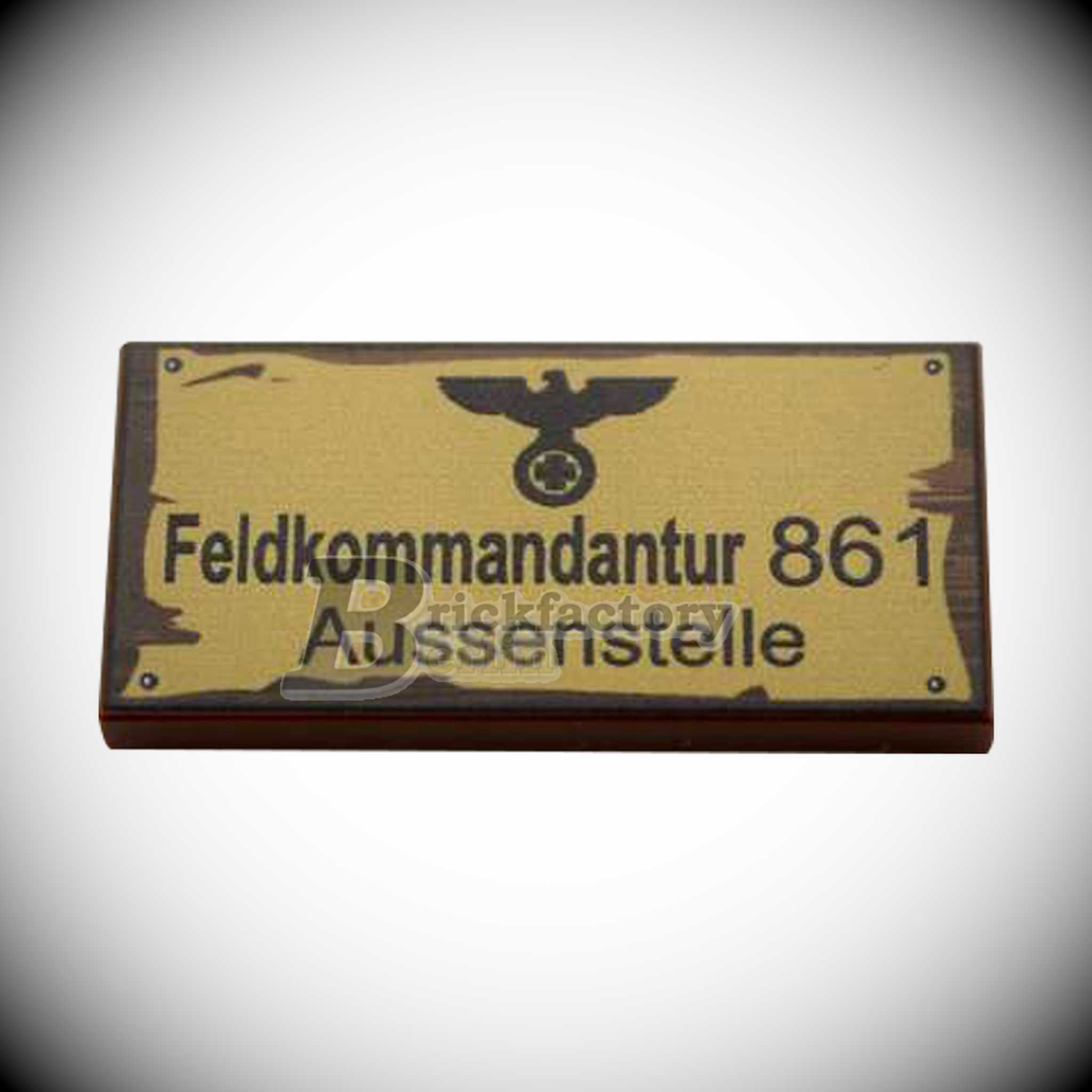 BF-0467A - Field Command II (Color: Reddish-Brown, LEGO® Printed Tile 2x4)