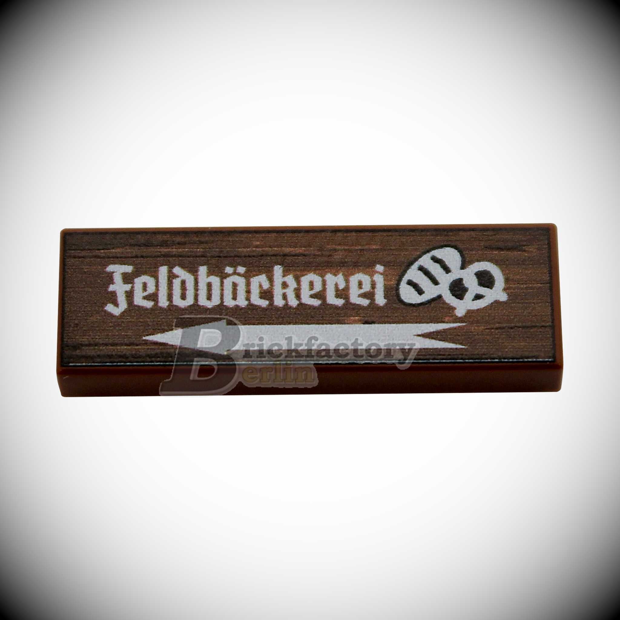 BF-0472D - Feldbäckerei (Farbe: Reddish-Brown, Bedruckte LEGO®-Fliese 1x3)