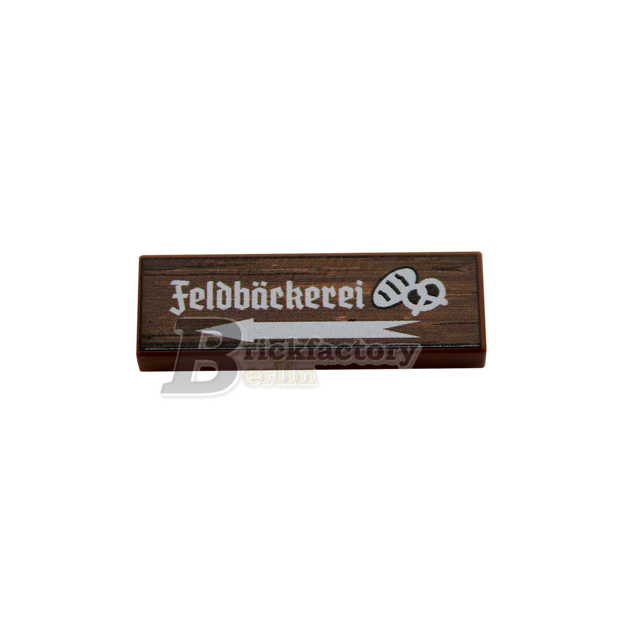 BF-0472D - Field Bakery (Color: Reddish-Brown, Printed LEGO® Tile 1x3)