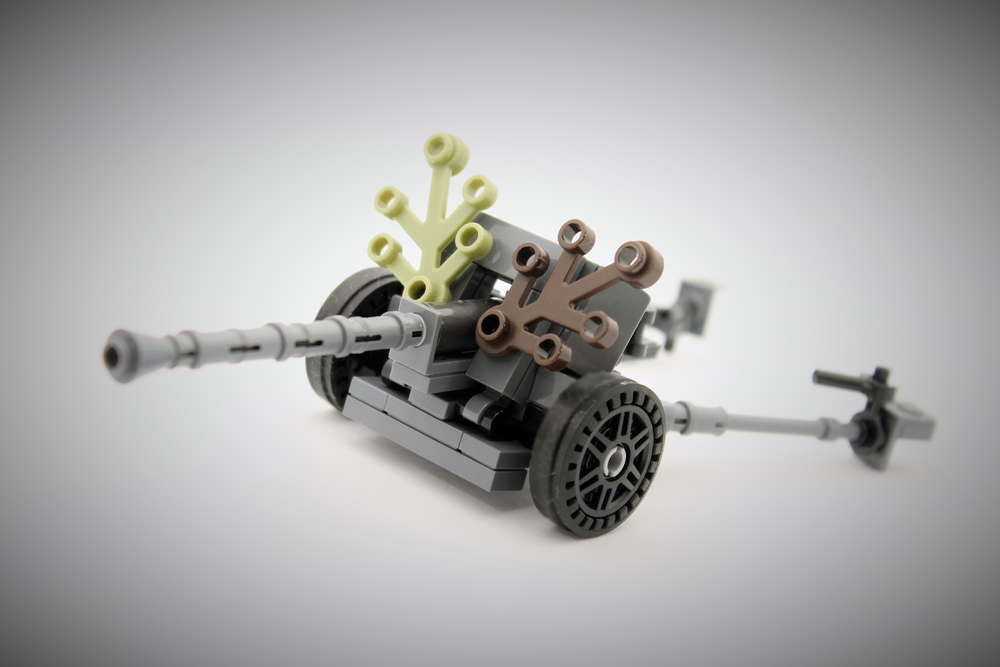 BF-0071 - 7.5cm PaK-40 WWII made from LEGO® parts